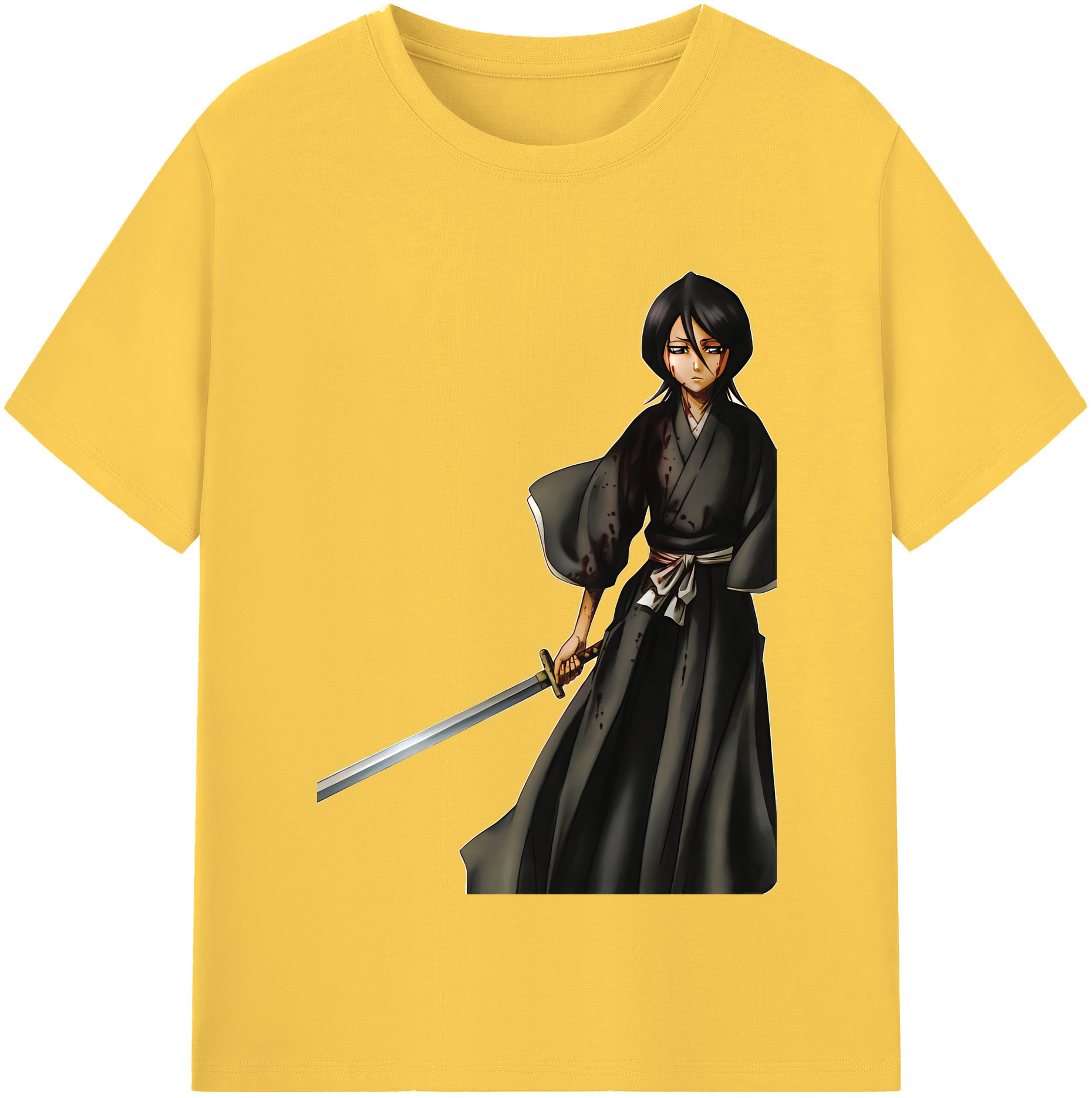 （画像用） ブリーチ 朽木ルキア BLEACH Kuchiki Rukia 綿100％半袖Tシャツ（フロントプリント）
