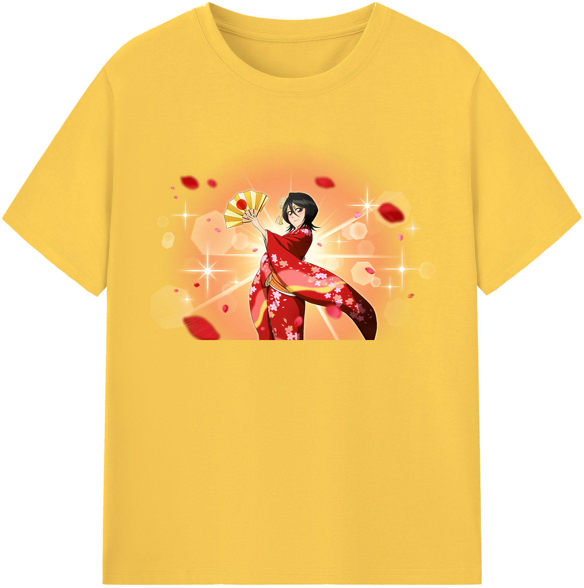 （画像用） ブリーチ 朽木ルキア BLEACH Kuchiki Rukia 綿100％半袖Tシャツ（フロントプリント）