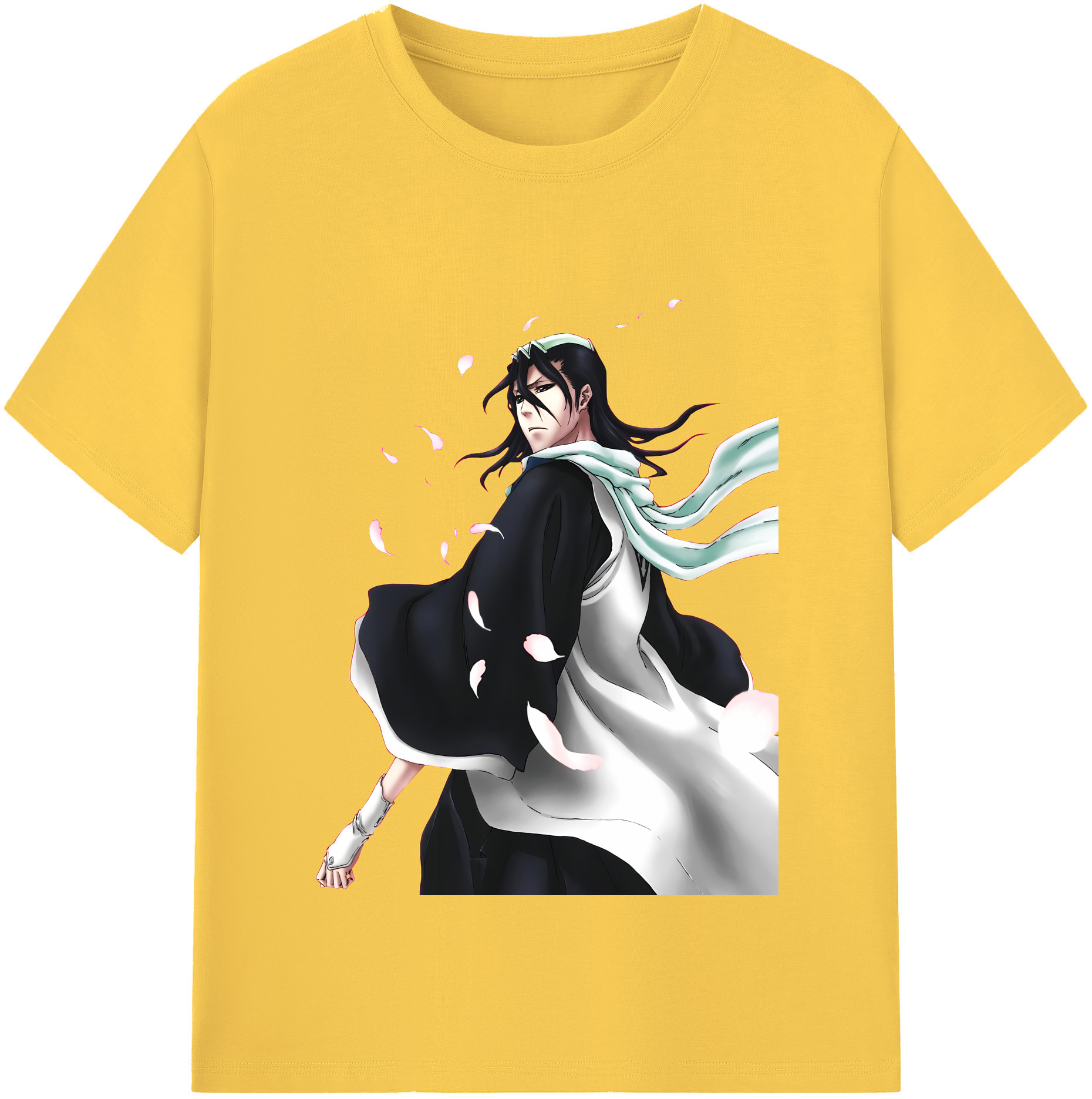 （画像用） ブリーチ くちき びゃくや BLEACH Kuchiki Byakuya 綿100％半袖Tシャツ（フロントプリント）
