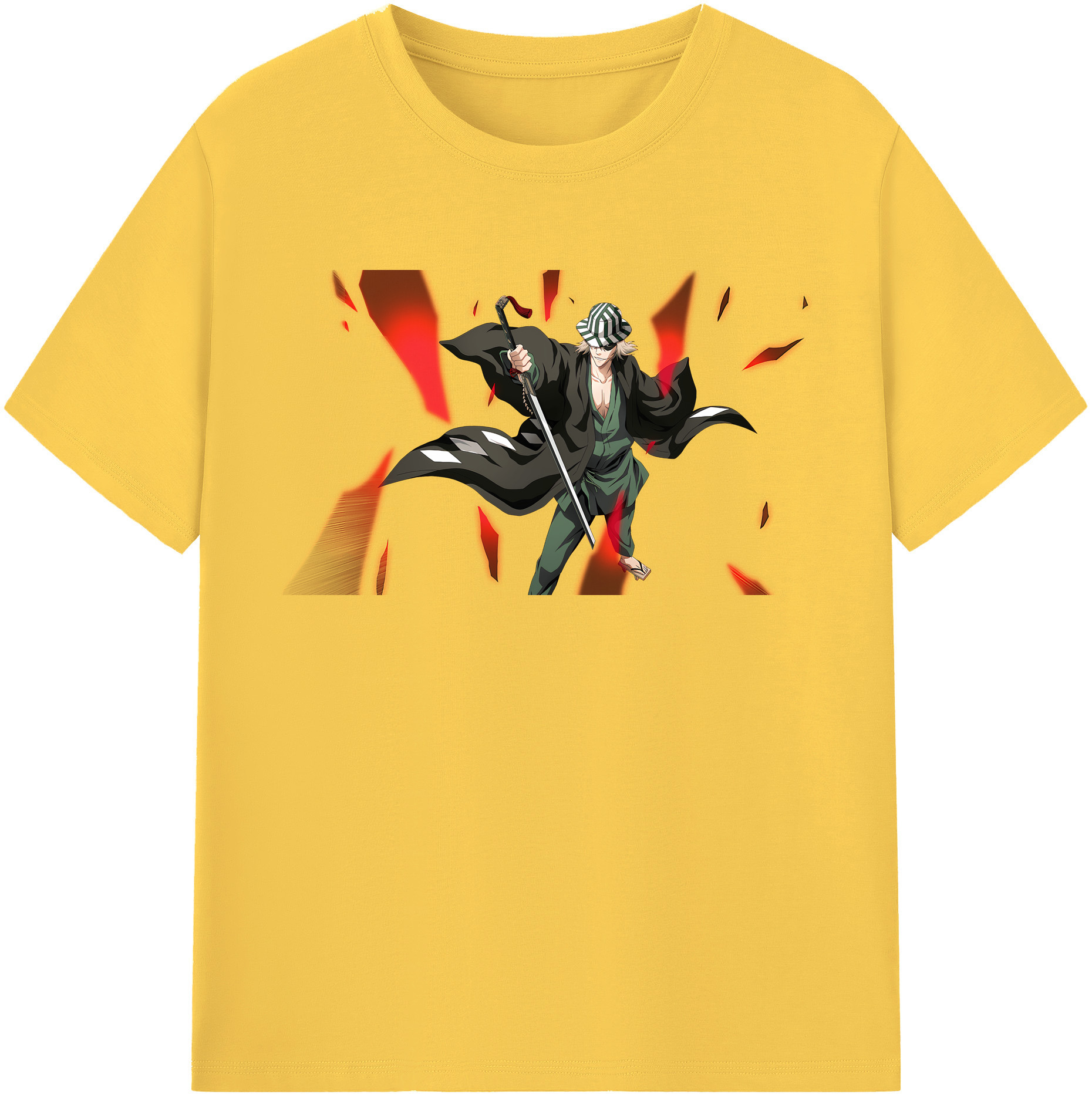 （画像用） "ブリーチ 浦原 喜助（うらはら きすけ） BLEACH Urahara Kisuke " 綿100％半袖Tシャツ（フロントプリント）