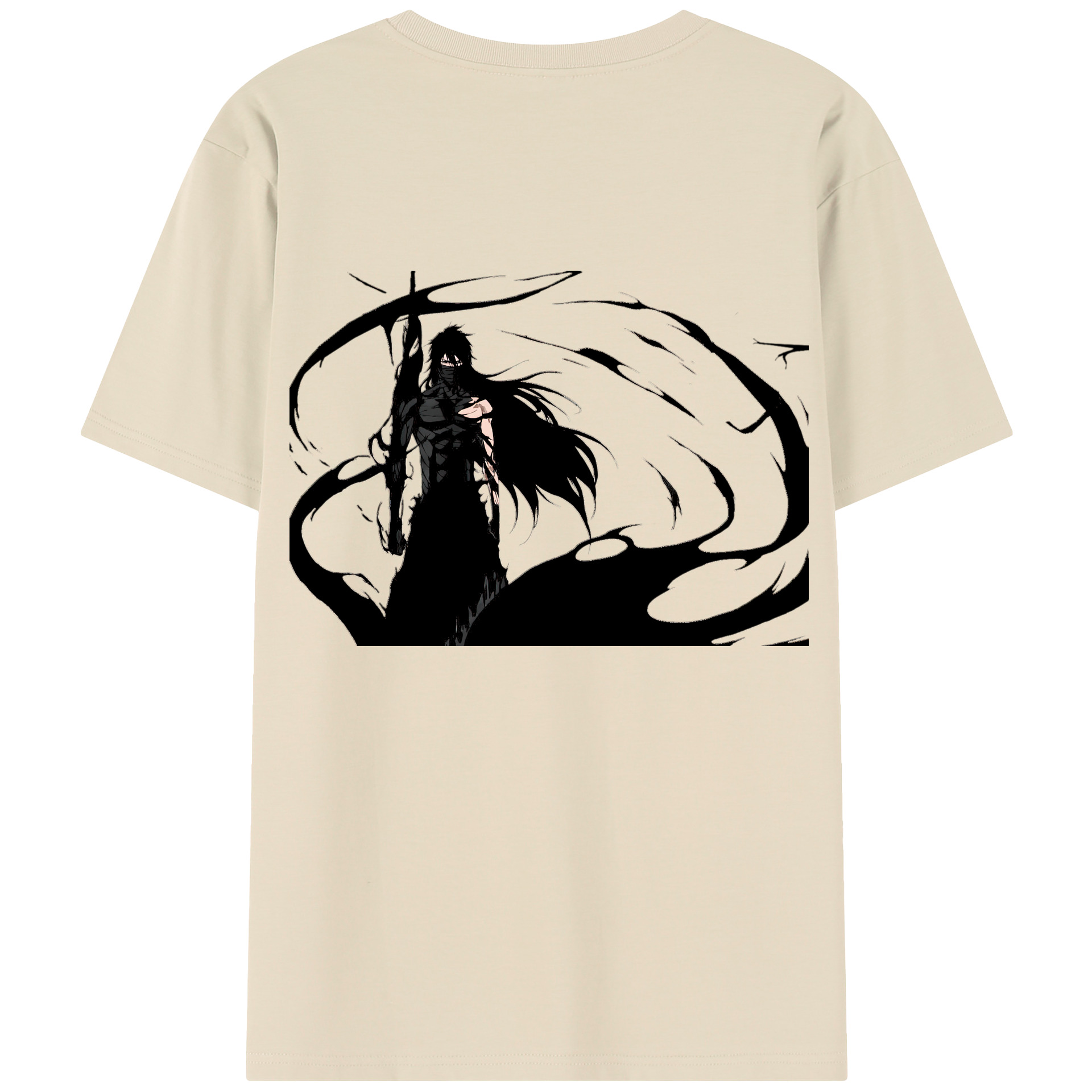 （画像用） ブリーチ 黒崎一護（くろさき いちご）BLEACH Kurosaki Ichigo 綿100％半袖Tシャツ（背面プリント）