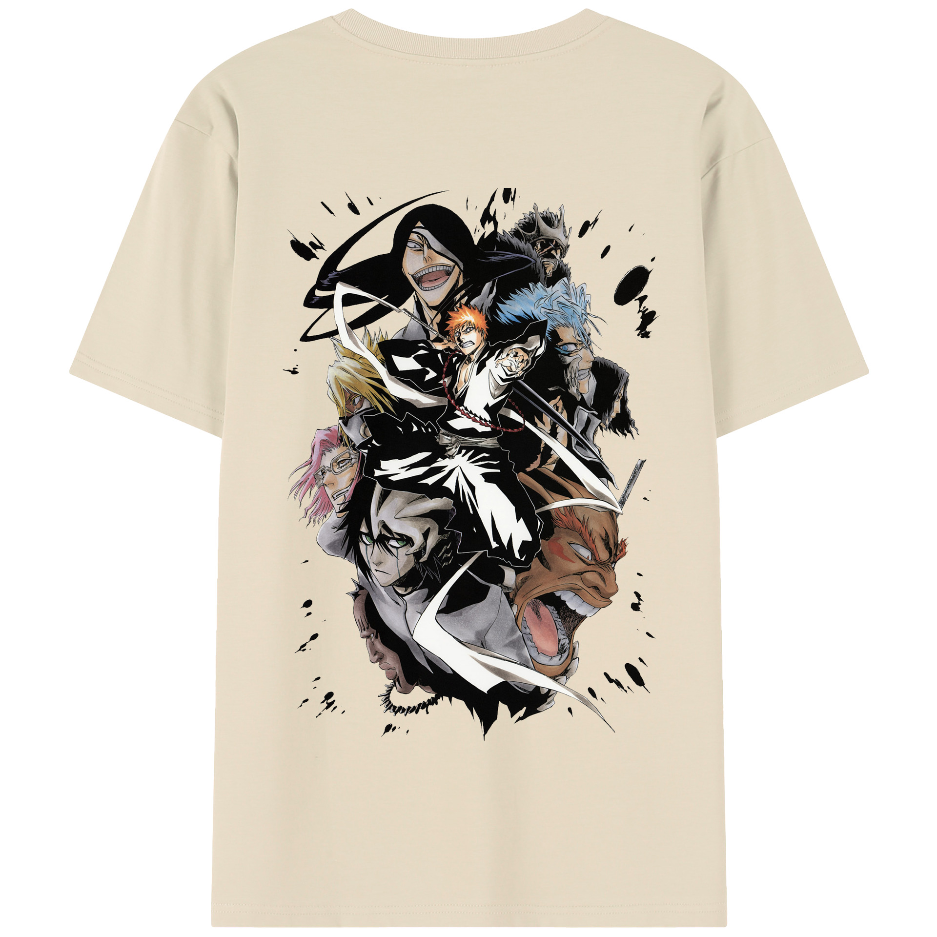 （画像用） ブリーチ 黒崎一護（くろさき いちご）BLEACH Kurosaki Ichigo 綿100％半袖Tシャツ（背面プリント）