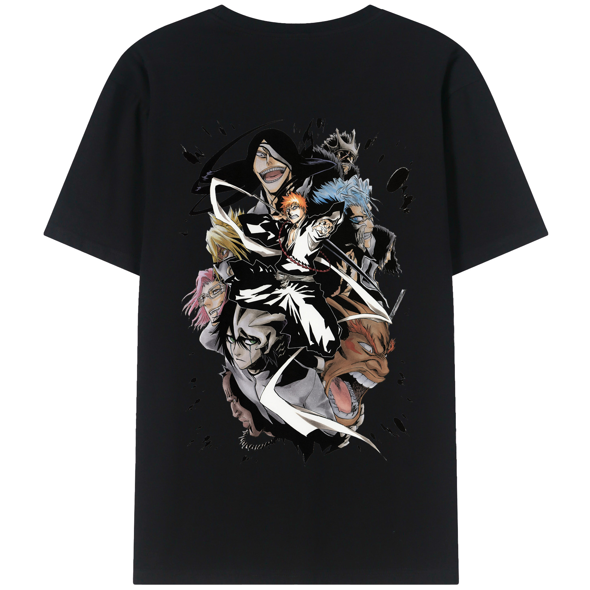 （画像用） ブリーチ 黒崎一護（くろさき いちご）BLEACH Kurosaki Ichigo 綿100％半袖Tシャツ（背面プリント）