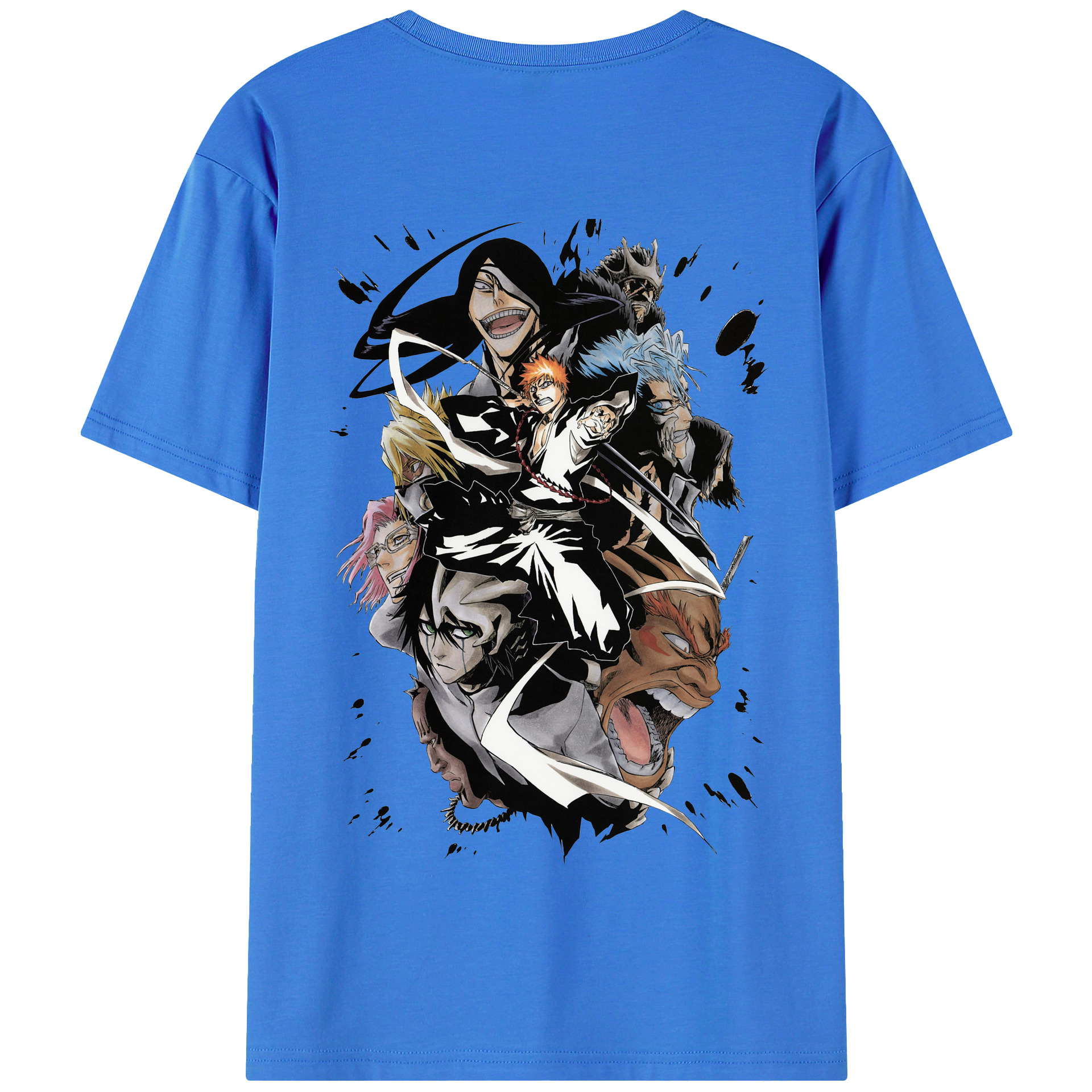 （画像用） ブリーチ 黒崎一護（くろさき いちご）BLEACH Kurosaki Ichigo 綿100％半袖Tシャツ（背面プリント）