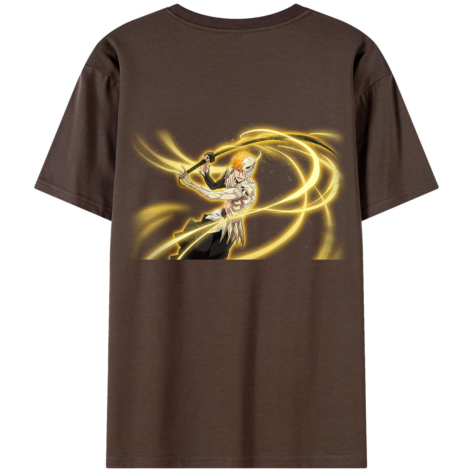 （画像用） ブリーチ 黒崎一護（くろさき いちご）BLEACH Kurosaki Ichigo 綿100％半袖Tシャツ（背面プリント）