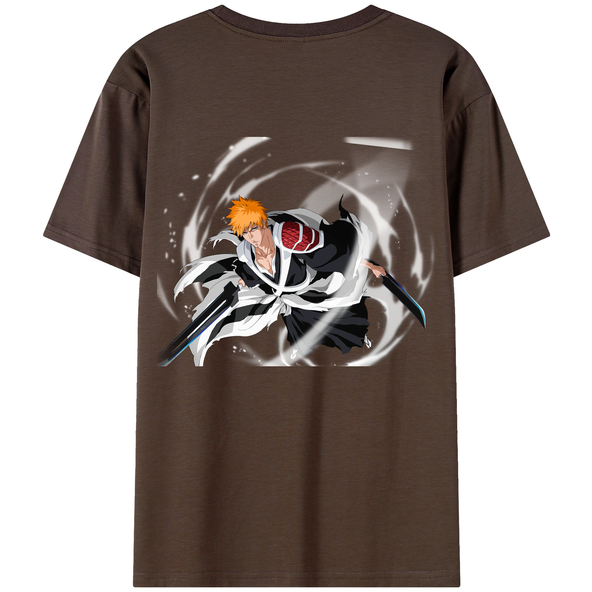 （画像用） ブリーチ 黒崎一護（くろさき いちご）BLEACH Kurosaki Ichigo 綿100％半袖Tシャツ（背面プリント）