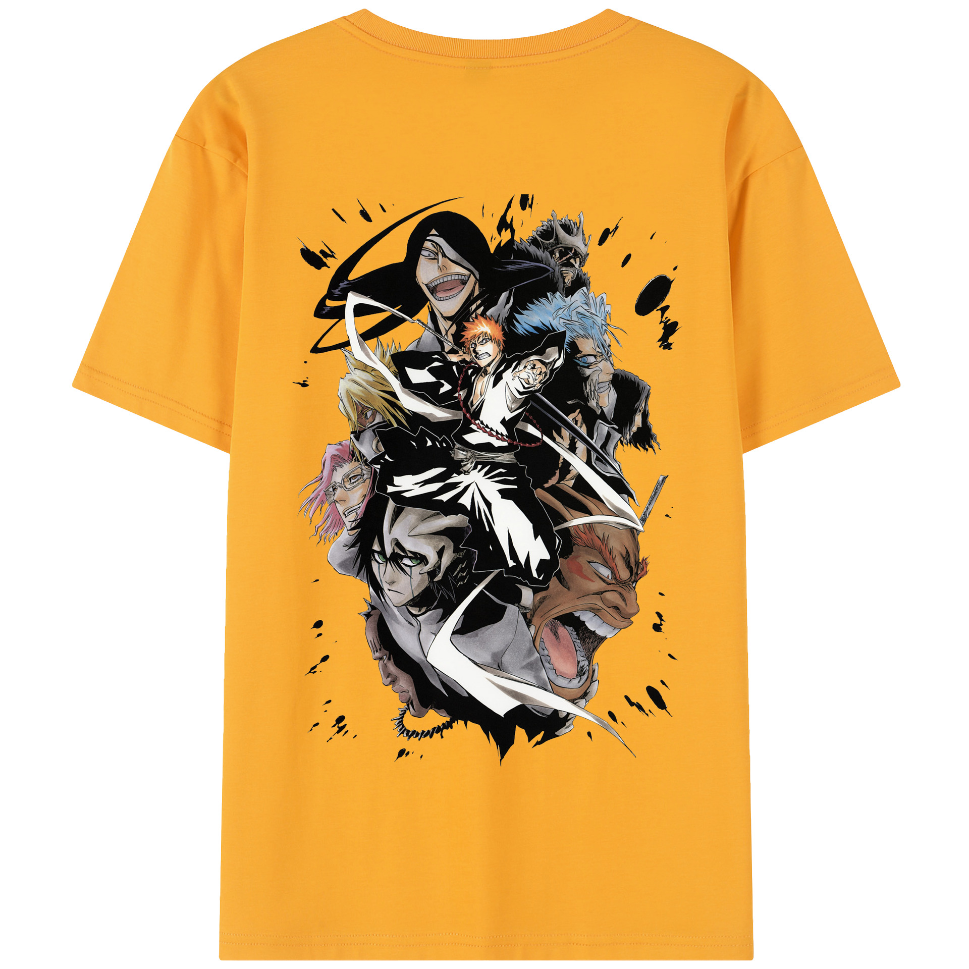 （画像用） ブリーチ 黒崎一護（くろさき いちご）BLEACH Kurosaki Ichigo 綿100％半袖Tシャツ（背面プリント）