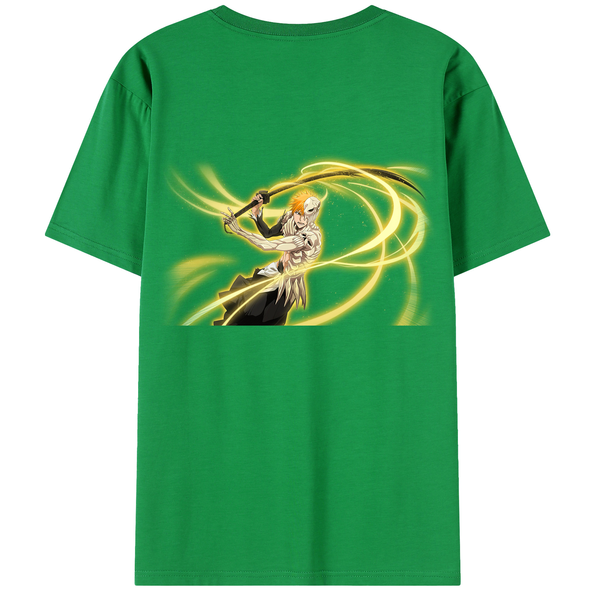 （画像用） ブリーチ 黒崎一護（くろさき いちご）BLEACH Kurosaki Ichigo 綿100％半袖Tシャツ（背面プリント）