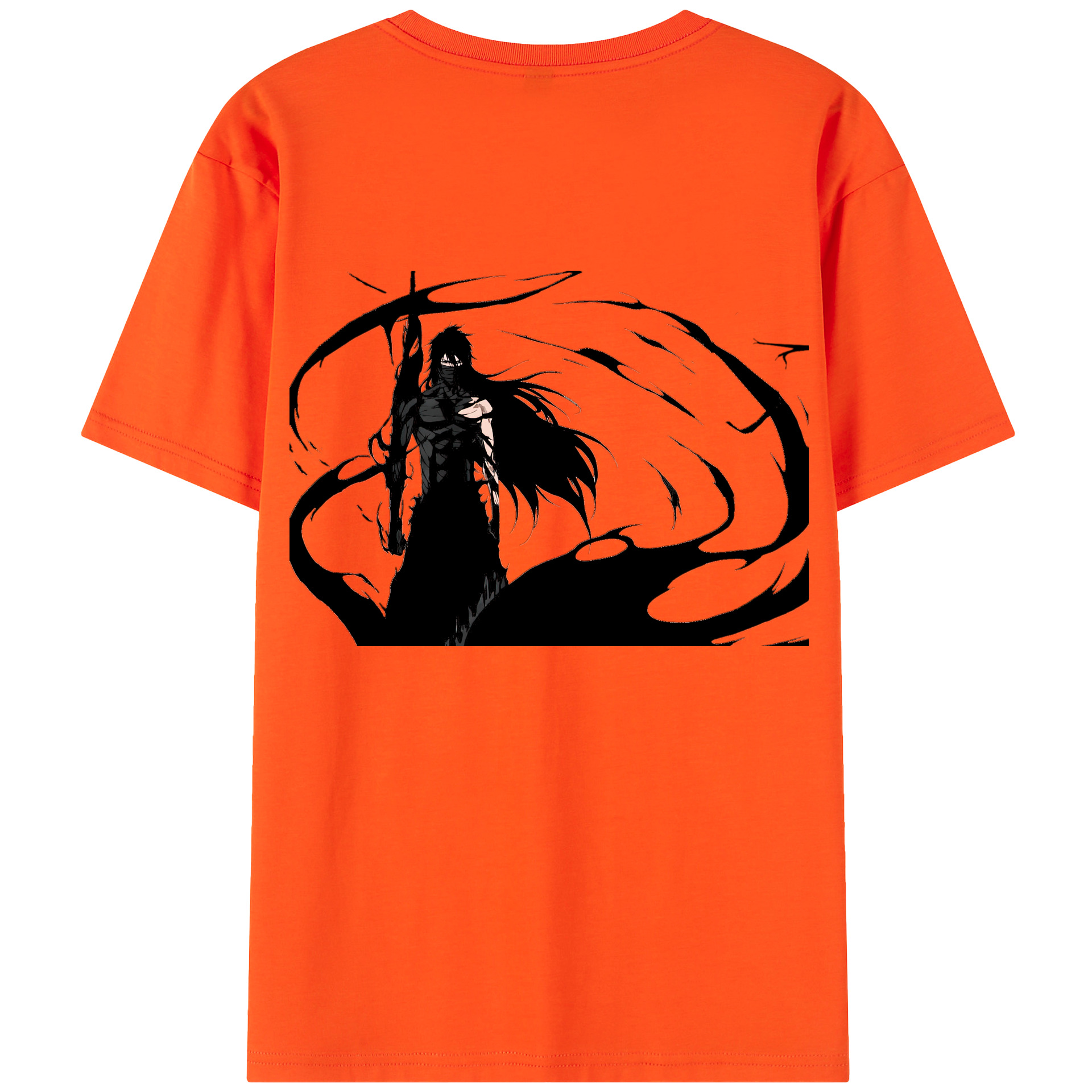 （画像用） ブリーチ 黒崎一護（くろさき いちご）BLEACH Kurosaki Ichigo 綿100％半袖Tシャツ（背面プリント）
