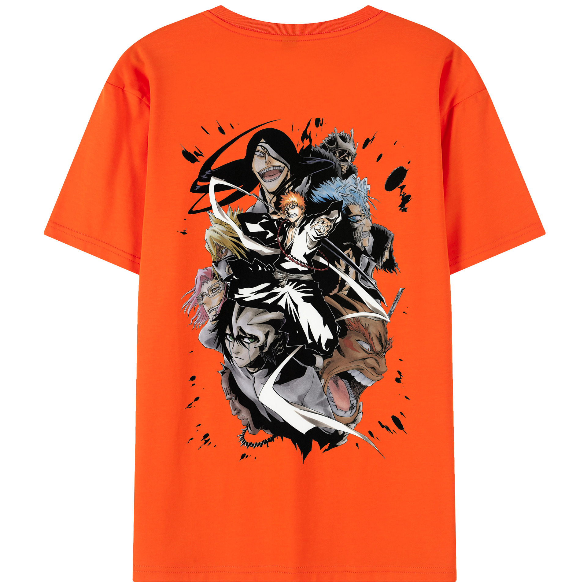 （画像用） ブリーチ 黒崎一護（くろさき いちご）BLEACH Kurosaki Ichigo 綿100％半袖Tシャツ（背面プリント）