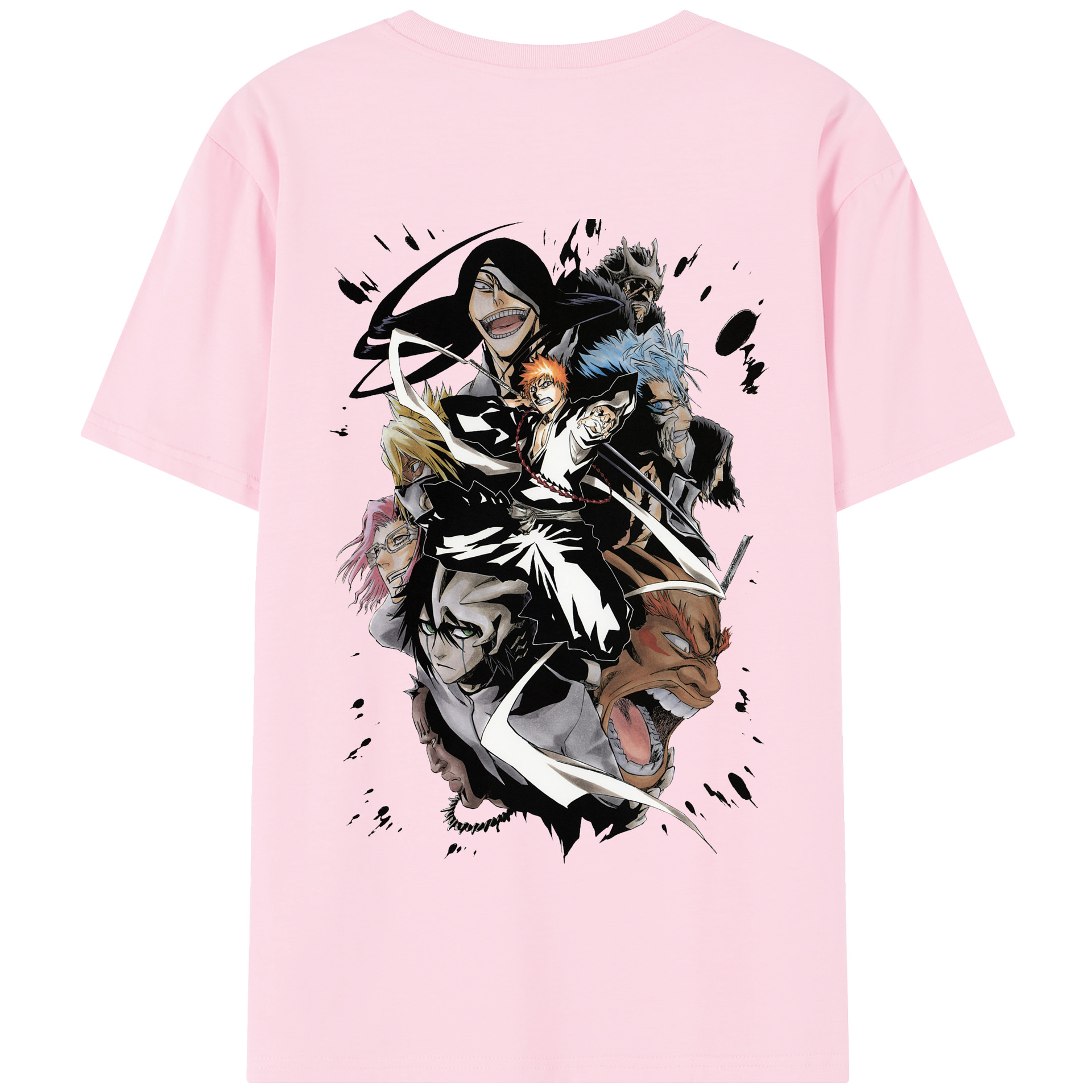 （画像用） ブリーチ 黒崎一護（くろさき いちご）BLEACH Kurosaki Ichigo 綿100％半袖Tシャツ（背面プリント）