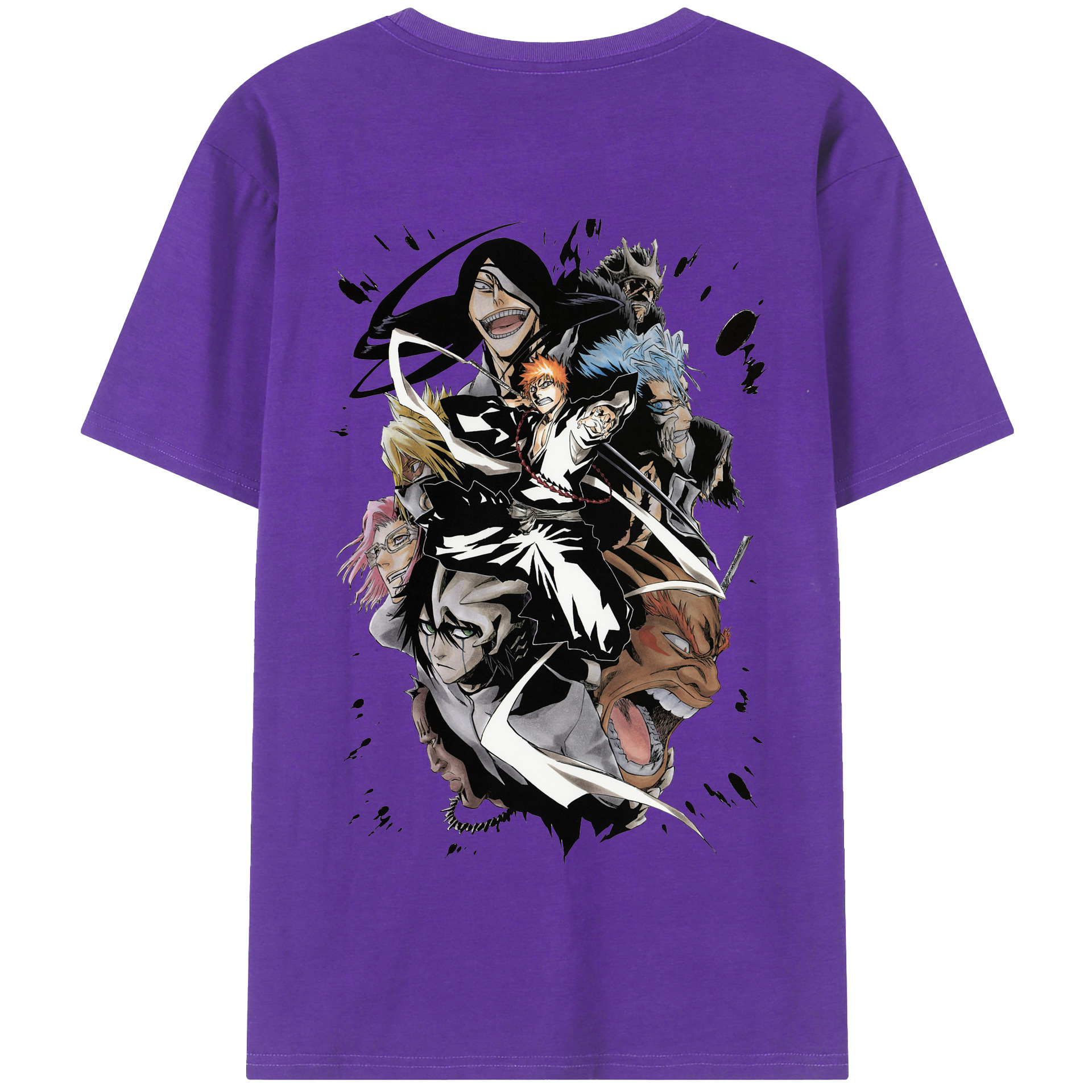 （画像用） ブリーチ 黒崎一護（くろさき いちご）BLEACH Kurosaki Ichigo 綿100％半袖Tシャツ（背面プリント）