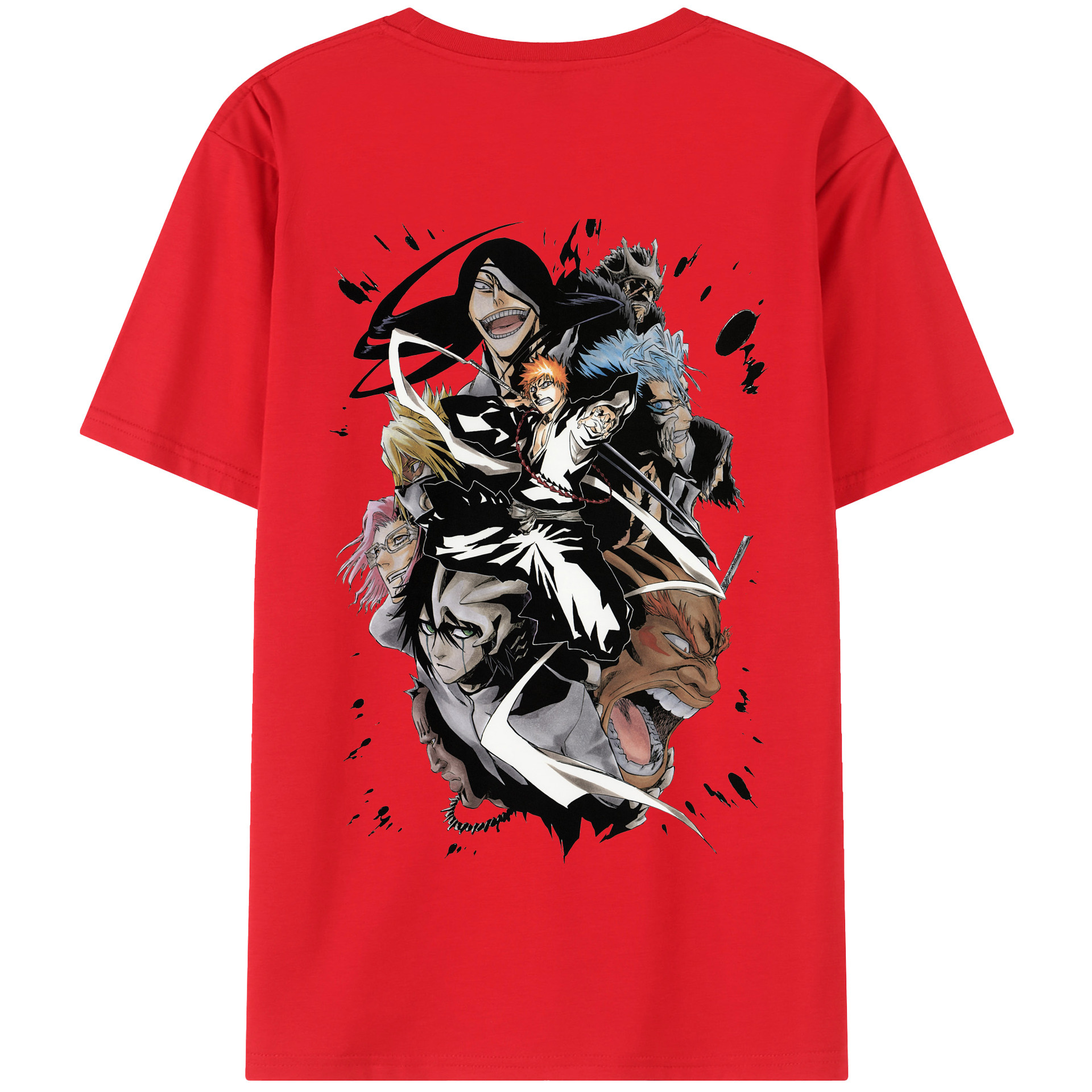 （画像用） ブリーチ 黒崎一護（くろさき いちご）BLEACH Kurosaki Ichigo 綿100％半袖Tシャツ（背面プリント）