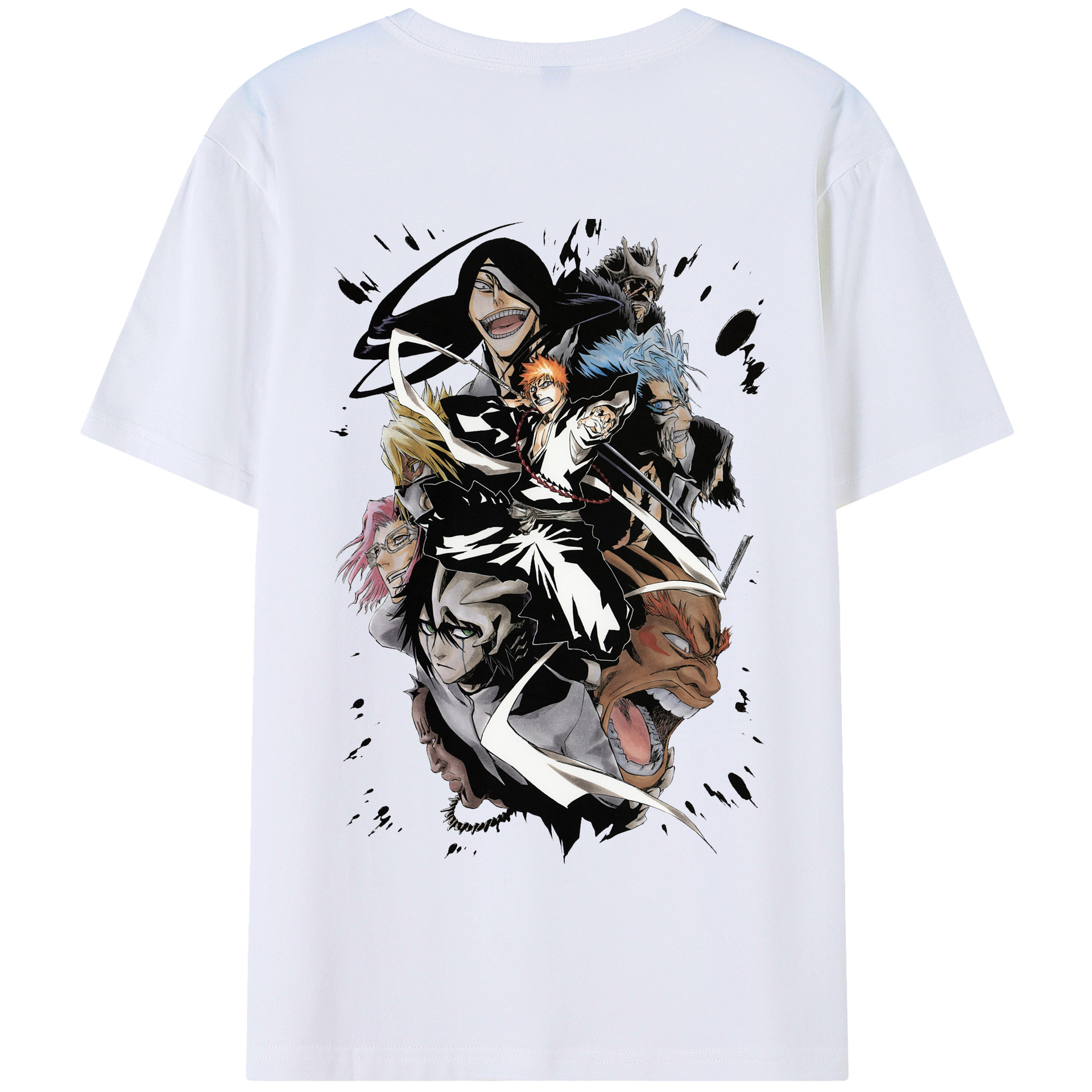 （画像用） ブリーチ 黒崎一護（くろさき いちご）BLEACH Kurosaki Ichigo 綿100％半袖Tシャツ（背面プリント）