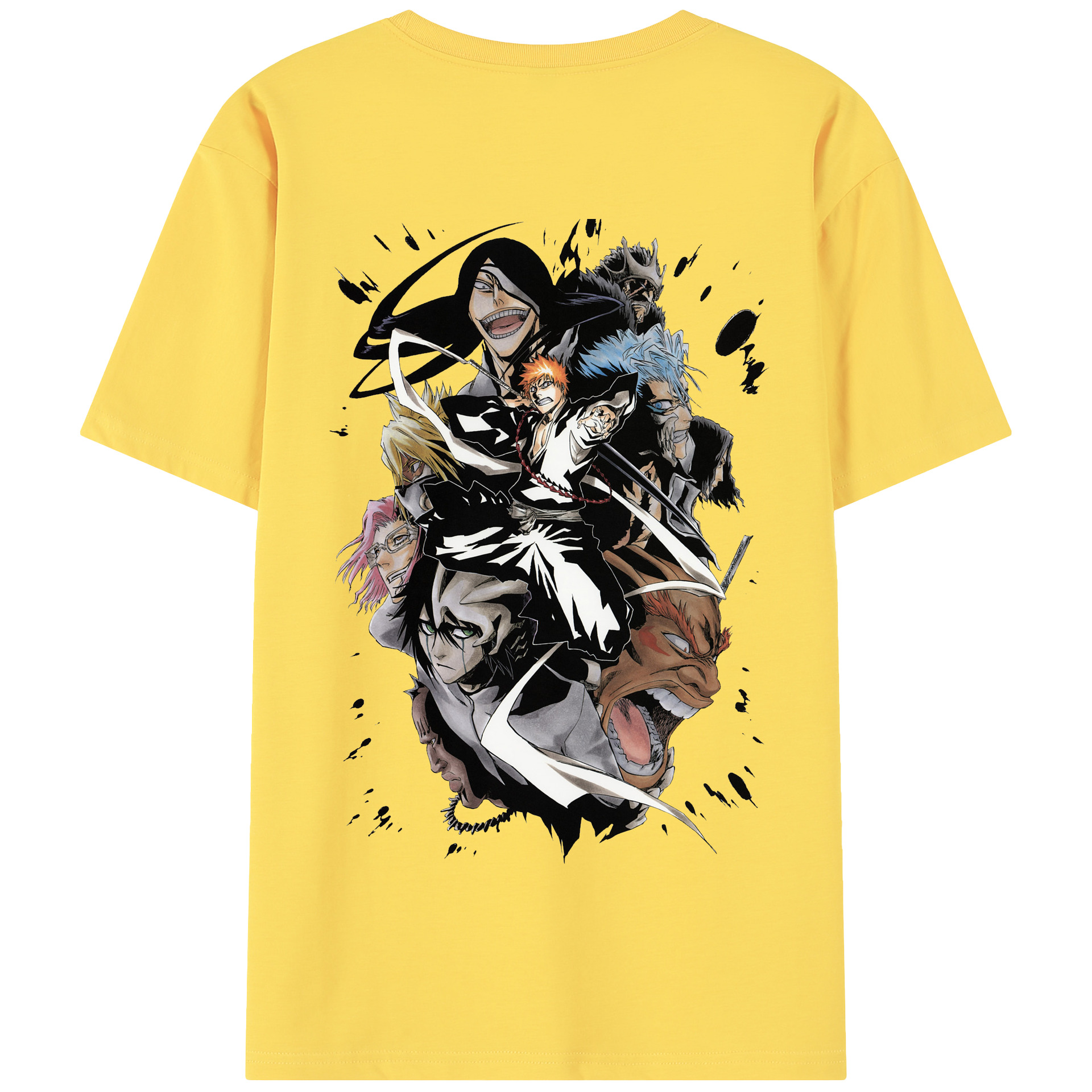 （画像用） ブリーチ 黒崎一護（くろさき いちご）BLEACH Kurosaki Ichigo 綿100％半袖Tシャツ（背面プリント）