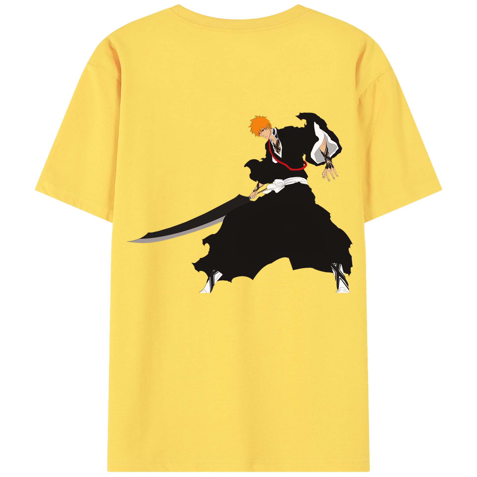 （画像用） ブリーチ 黒崎一護（くろさき いちご）BLEACH Kurosaki Ichigo 綿100％半袖Tシャツ（背面プリント）