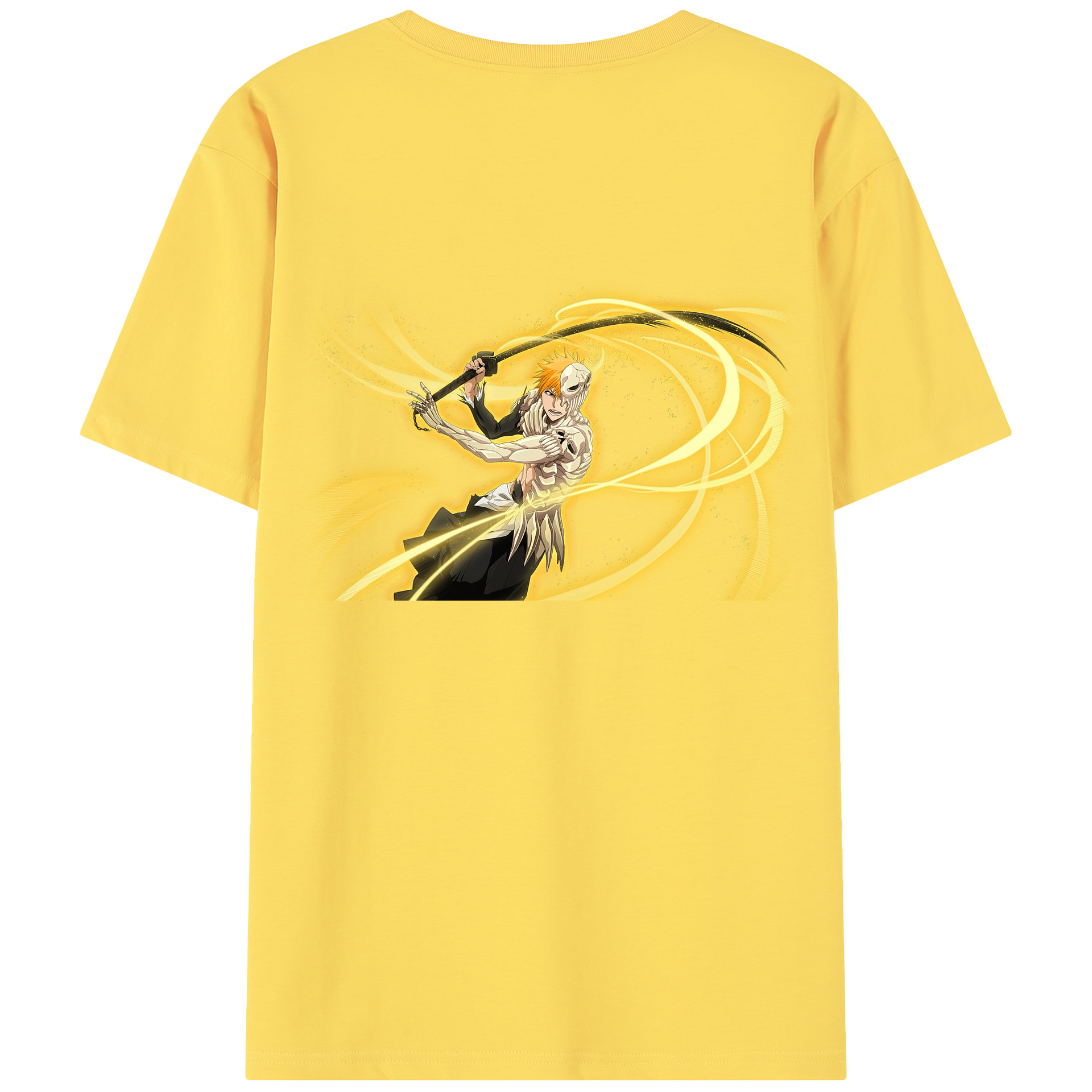 （画像用） ブリーチ 黒崎一護（くろさき いちご）BLEACH Kurosaki Ichigo 綿100％半袖Tシャツ（背面プリント）