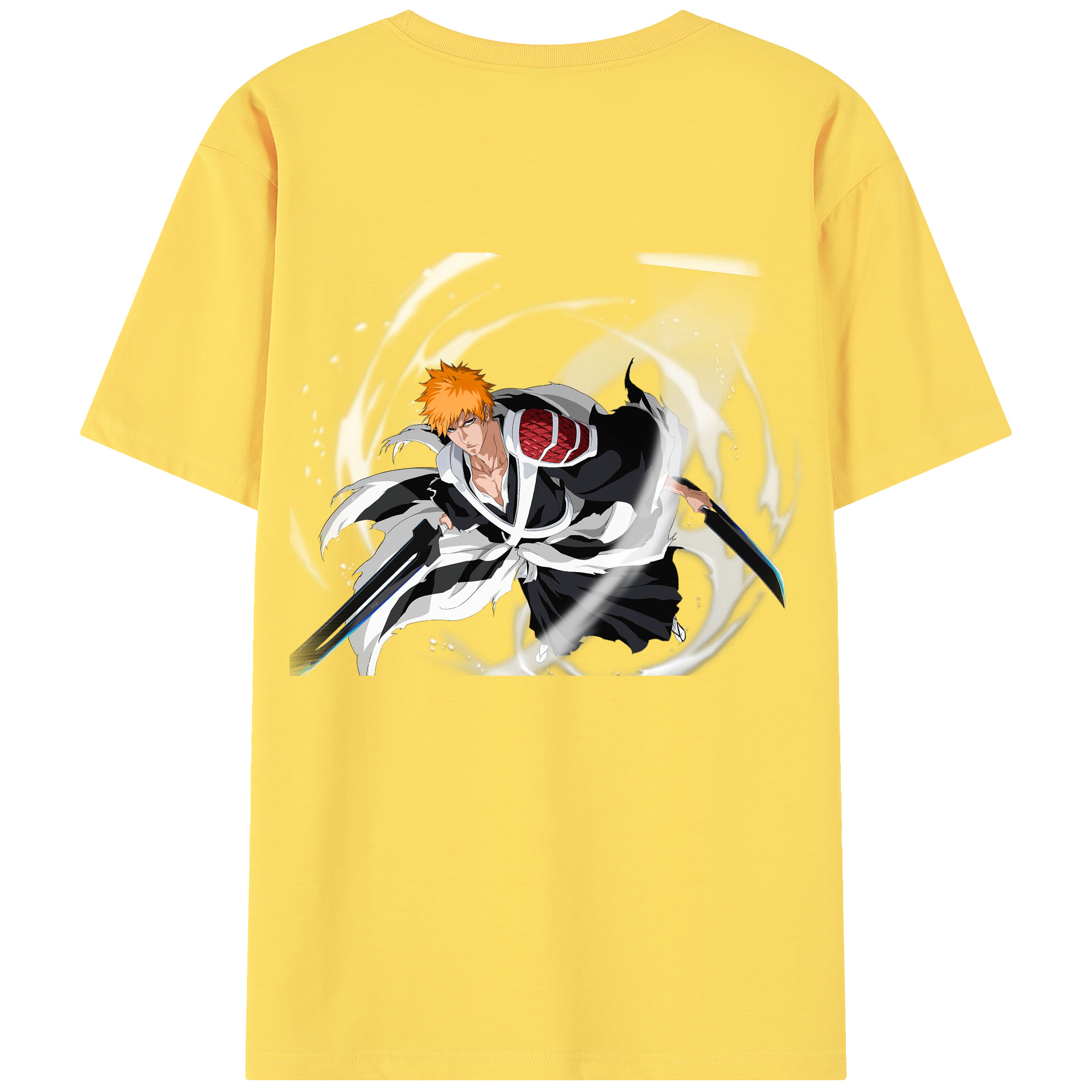 （画像用） ブリーチ 黒崎一護（くろさき いちご）BLEACH Kurosaki Ichigo 綿100％半袖Tシャツ（背面プリント）
