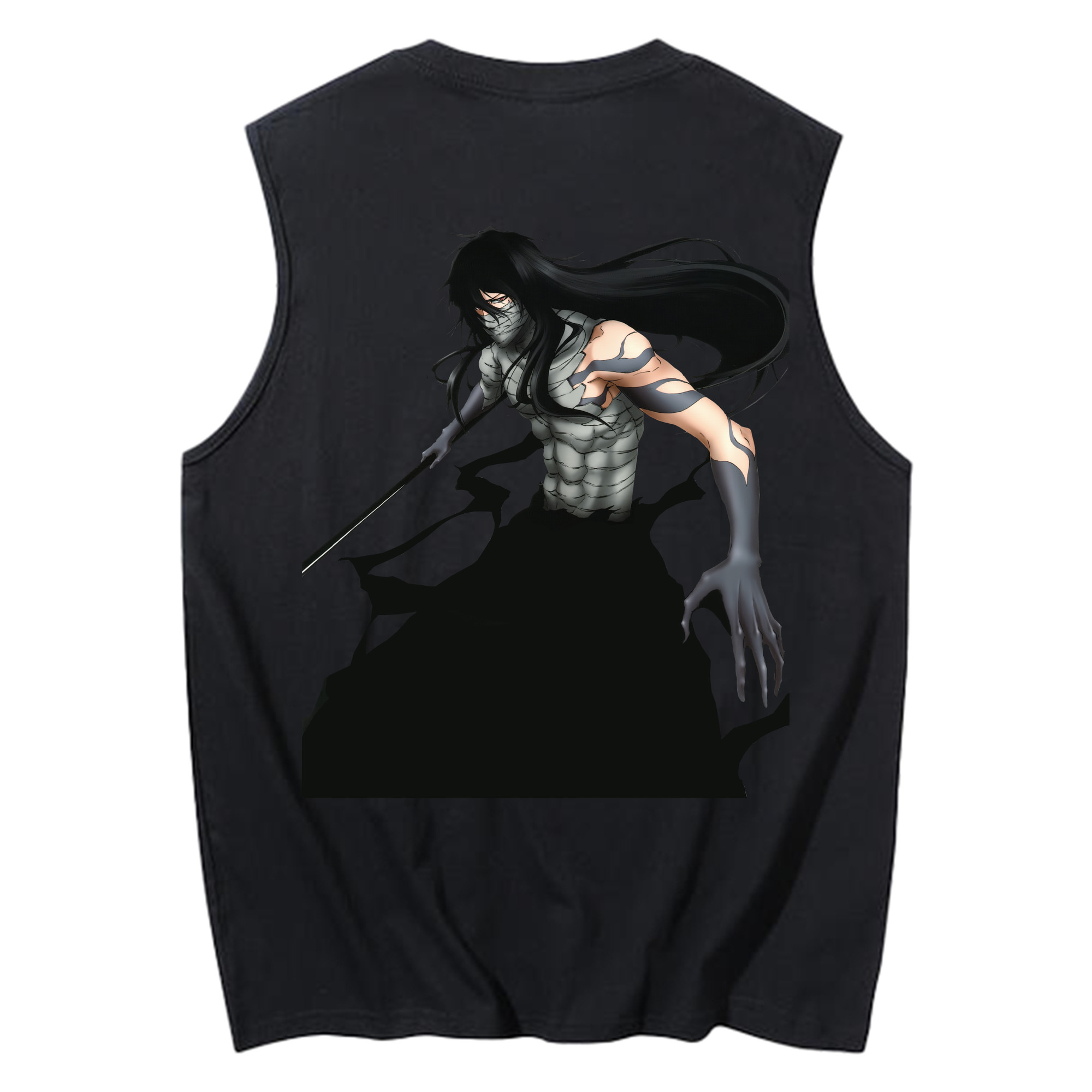 （画像用） ブリーチ 黒崎一護（くろさき いちご）BLEACH Kurosaki Ichigo コットン100％タンクトップ（背面プリント）