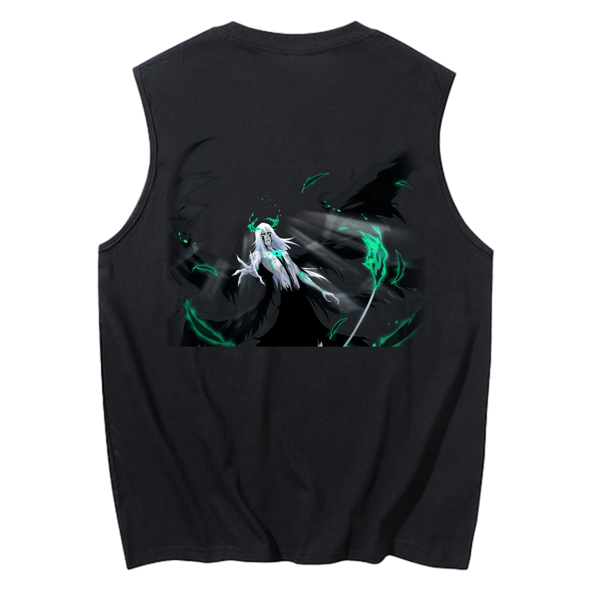 （画像用） ブリーチ ウルキオラ·シファー BLEACH Ulquiorra cifer コットン100％タンクトップ（背面プリント）