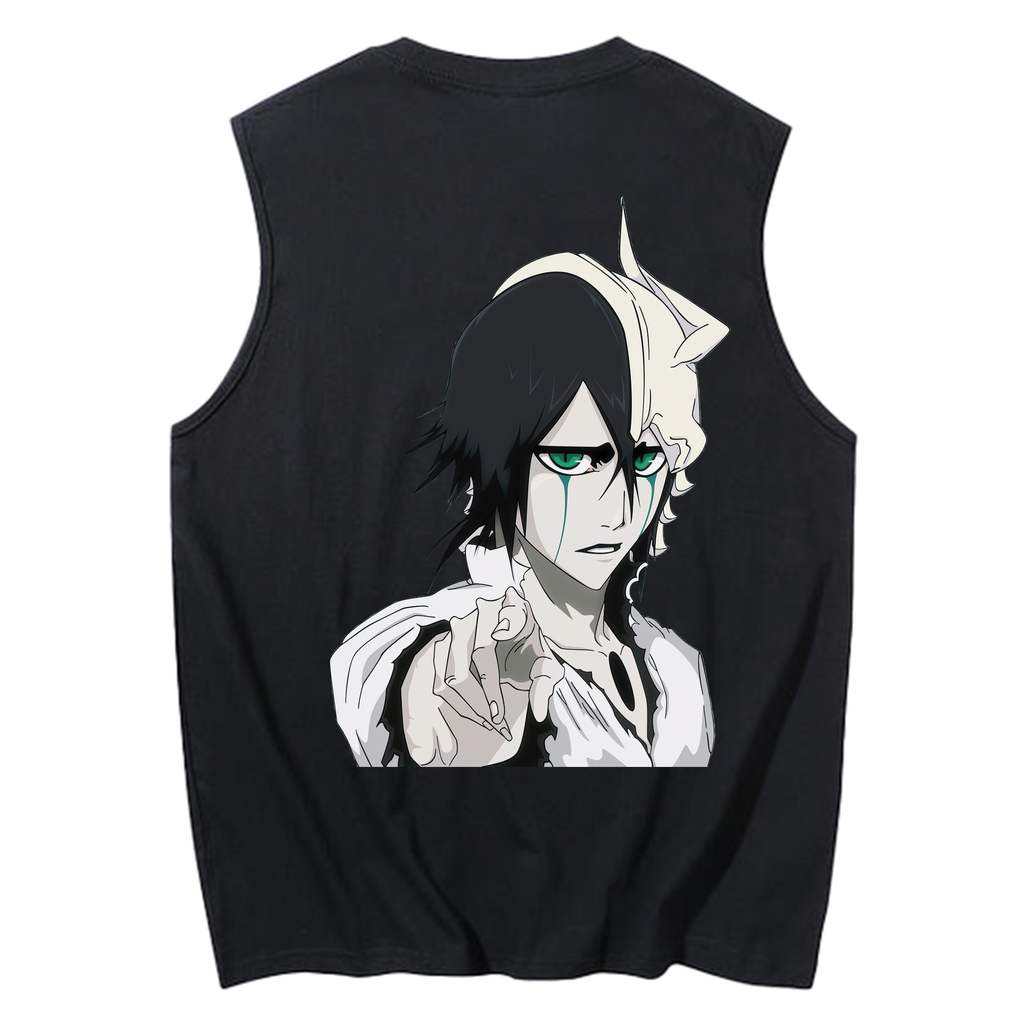 （画像用） ブリーチ ウルキオラ·シファー BLEACH Ulquiorra cifer コットン100％タンクトップ（背面プリント）