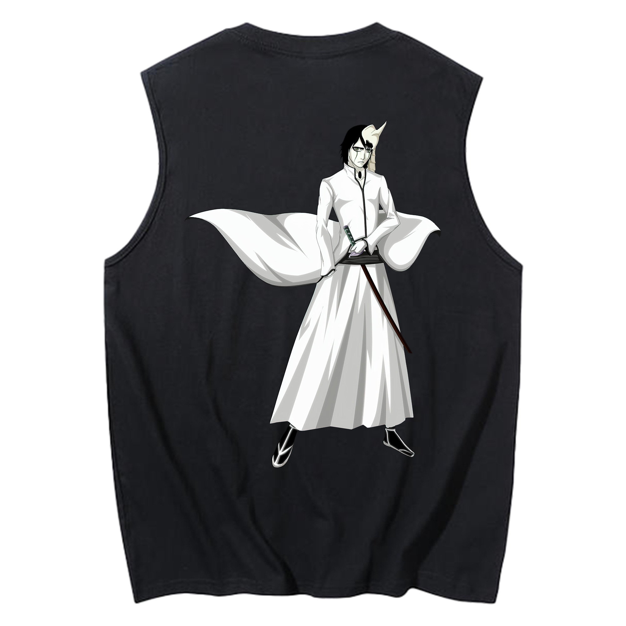 （画像用） ブリーチ ウルキオラ·シファー BLEACH Ulquiorra cifer コットン100％タンクトップ（背面プリント）