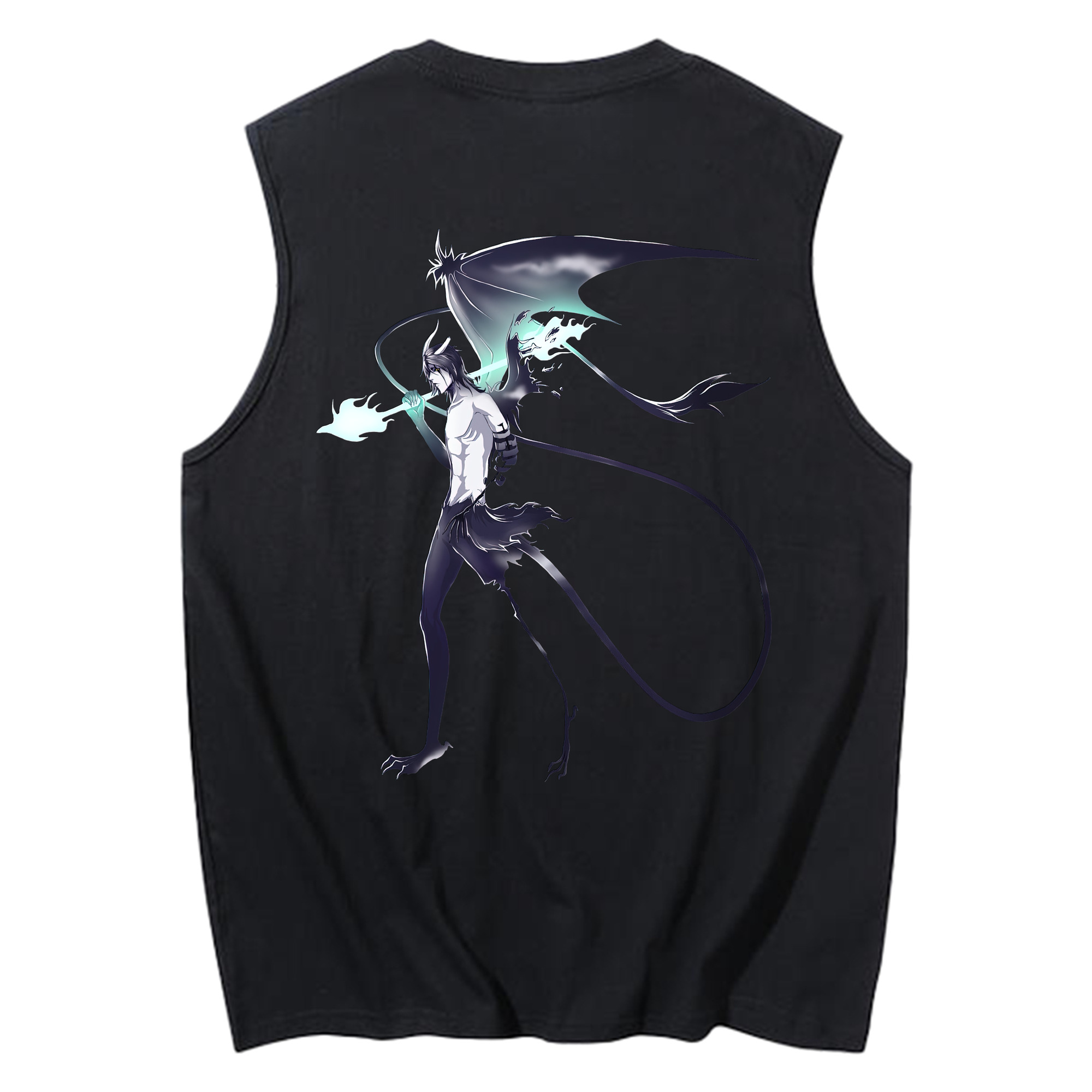 （画像用） ブリーチ ウルキオラ·シファー BLEACH Ulquiorra cifer コットン100％タンクトップ（背面プリント）