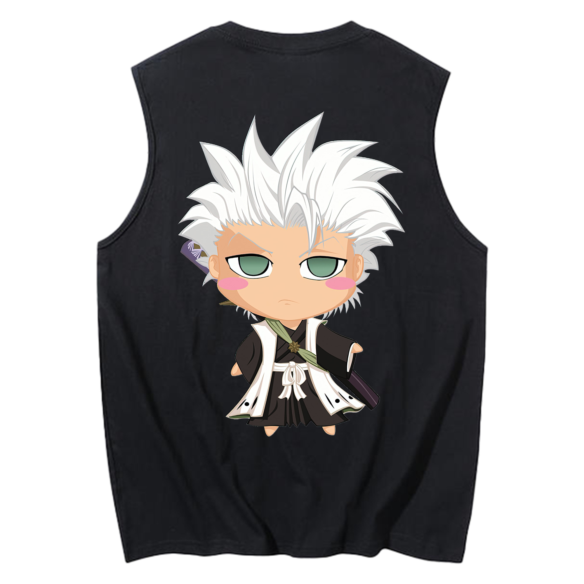 （画像用） ブリーチ 日番谷冬獅郎（ひつがや とうしろう） BLEACH Hitsugaya Toushirou コットン100％タンクトップ（背面プリント）