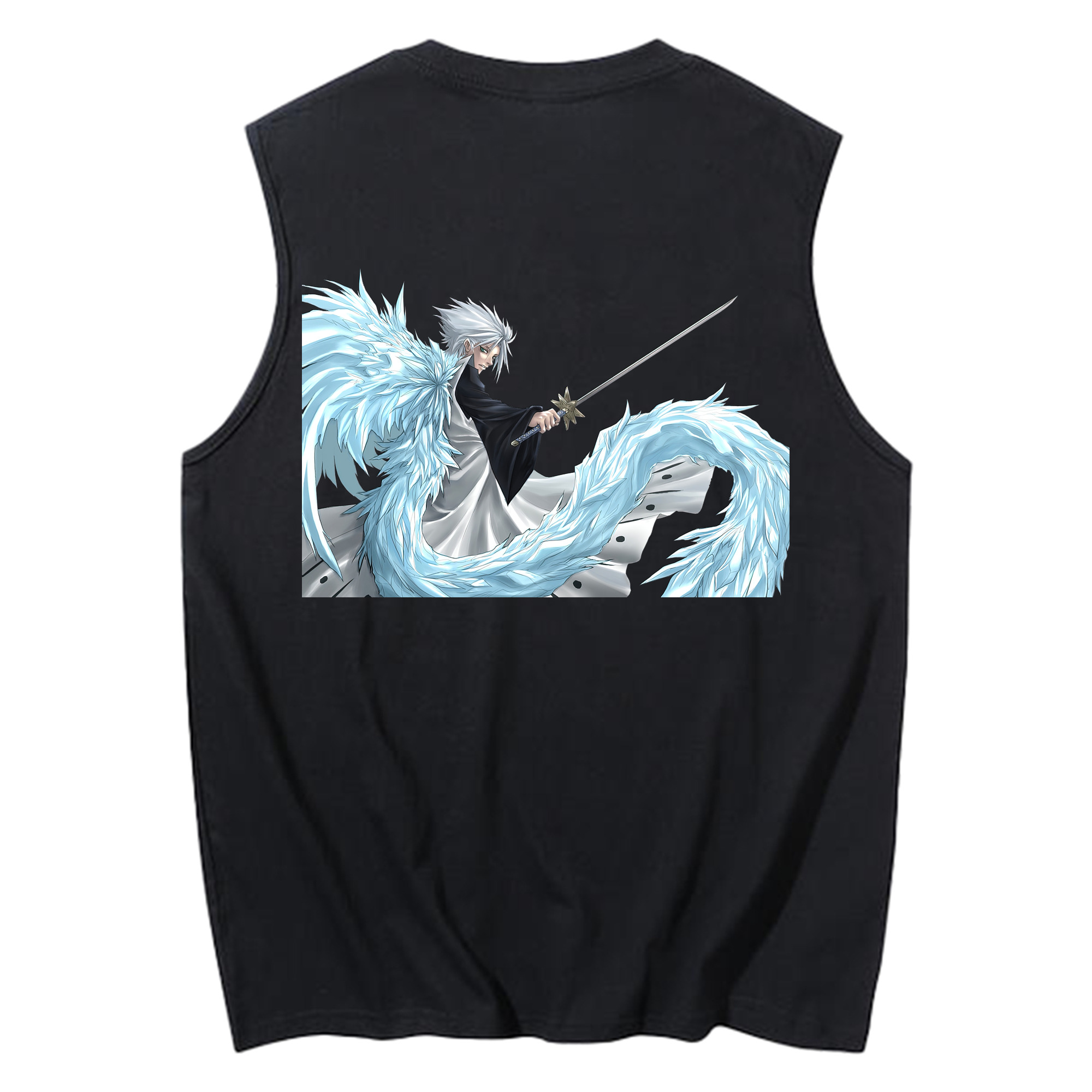 （画像用） ブリーチ 日番谷冬獅郎（ひつがや とうしろう） BLEACH Hitsugaya Toushirou コットン100％タンクトップ（背面プリント）