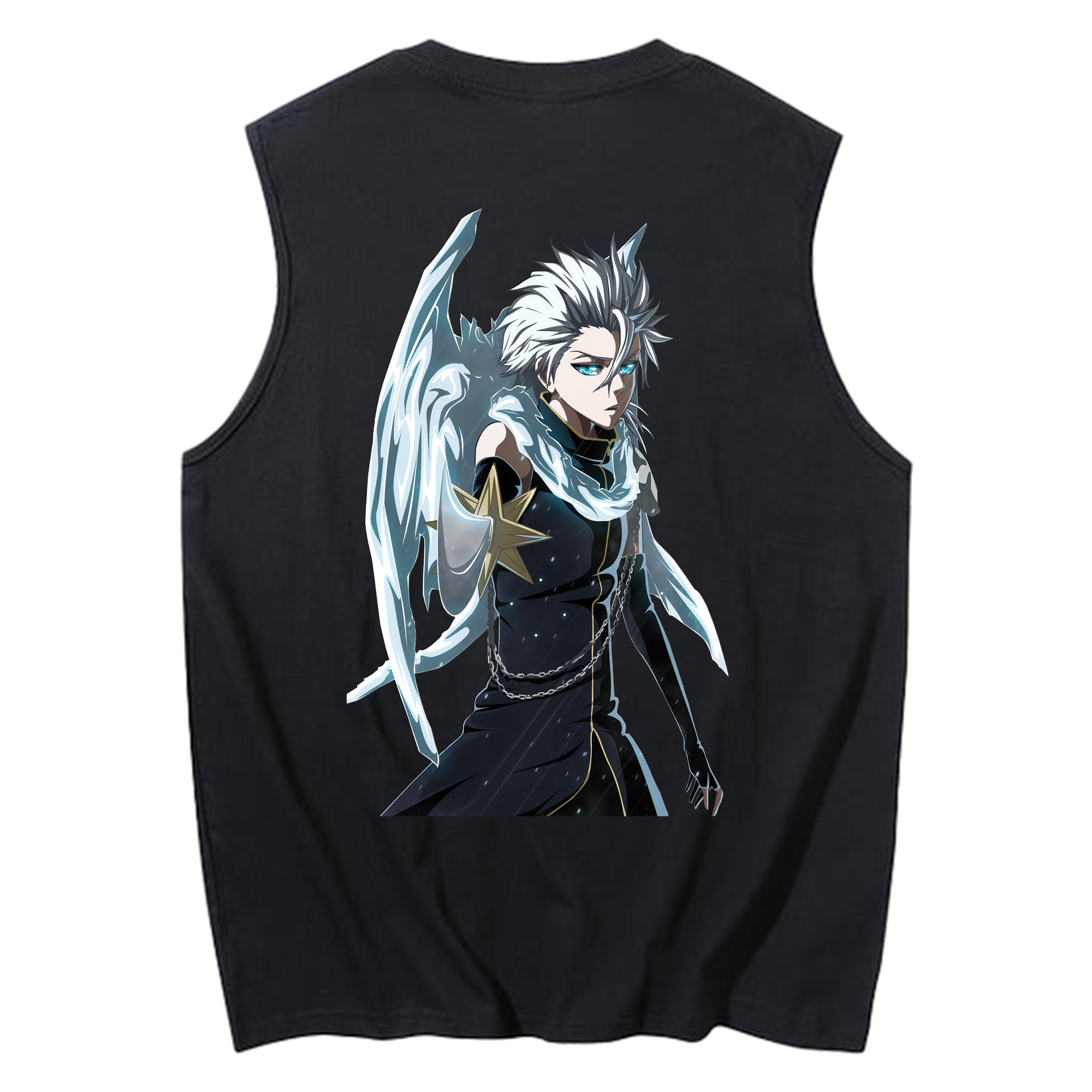 （画像用） ブリーチ 日番谷冬獅郎（ひつがや とうしろう） BLEACH Hitsugaya Toushirou コットン100％タンクトップ（背面プリント）