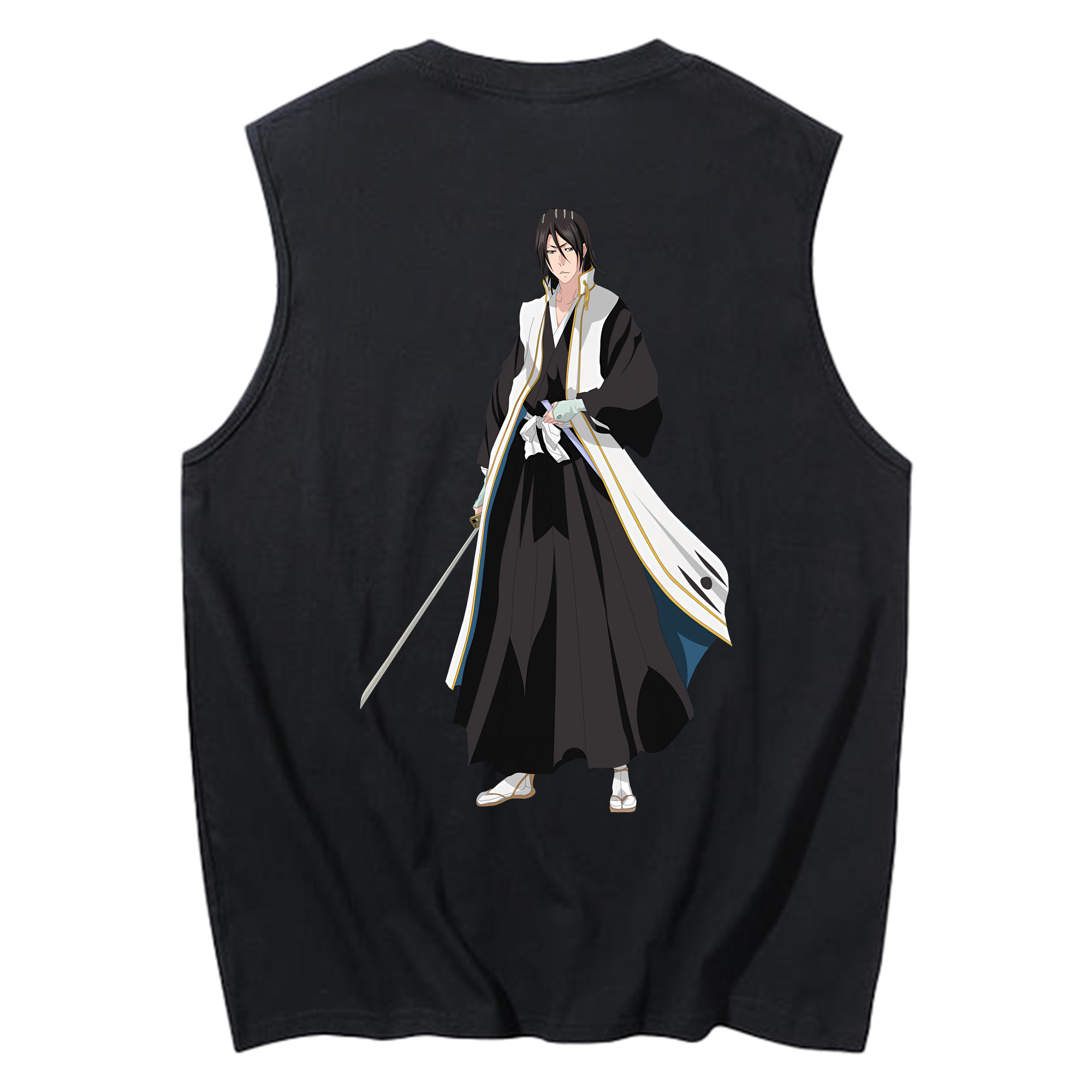 （画像用） ブリーチ くちき びゃくや BLEACH Kuchiki Byakuya コットン100％タンクトップ（背面プリント）