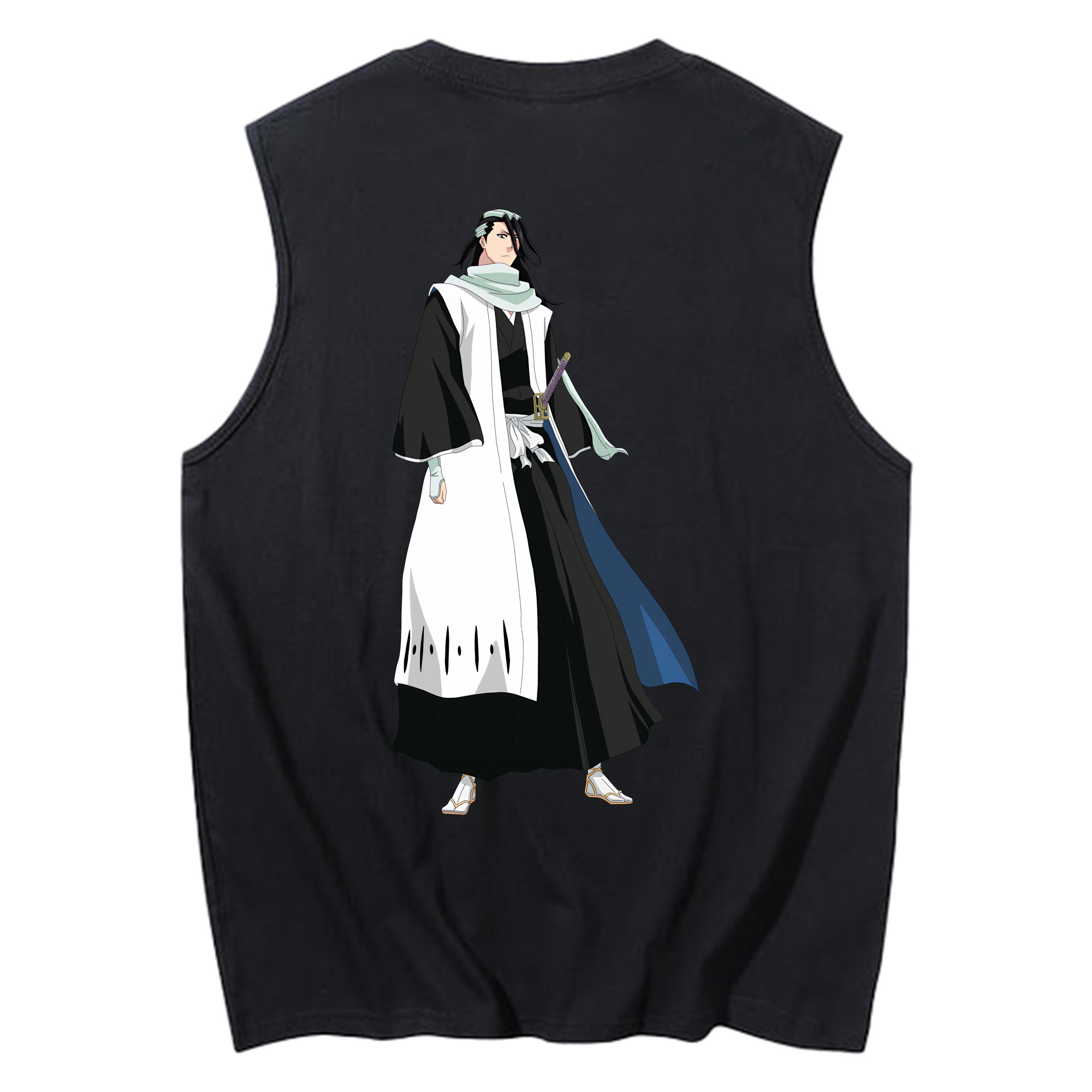 （画像用） ブリーチ くちき びゃくや BLEACH Kuchiki Byakuya コットン100％タンクトップ（背面プリント）
