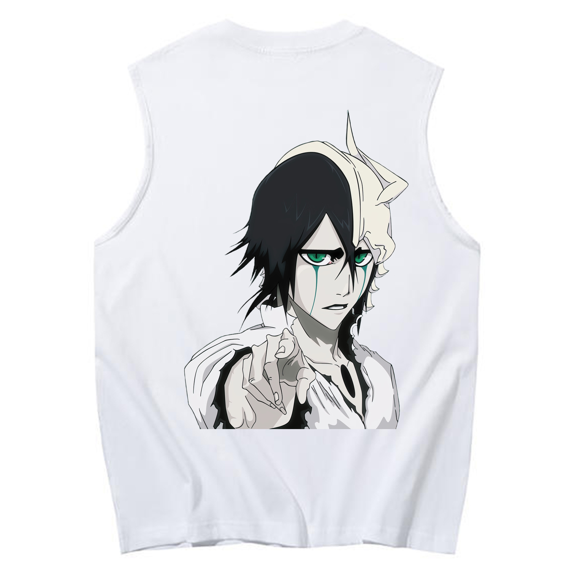 （画像用） ブリーチ ウルキオラ·シファー BLEACH Ulquiorra cifer コットン100％タンクトップ（背面プリント）