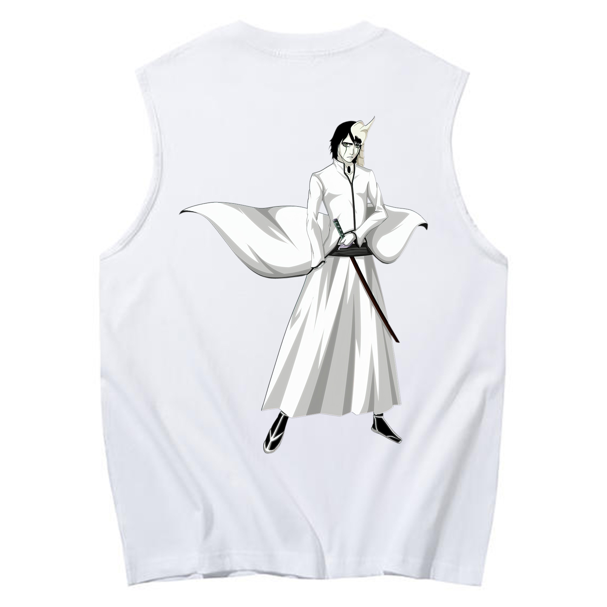 （画像用） ブリーチ ウルキオラ·シファー BLEACH Ulquiorra cifer コットン100％タンクトップ（背面プリント）