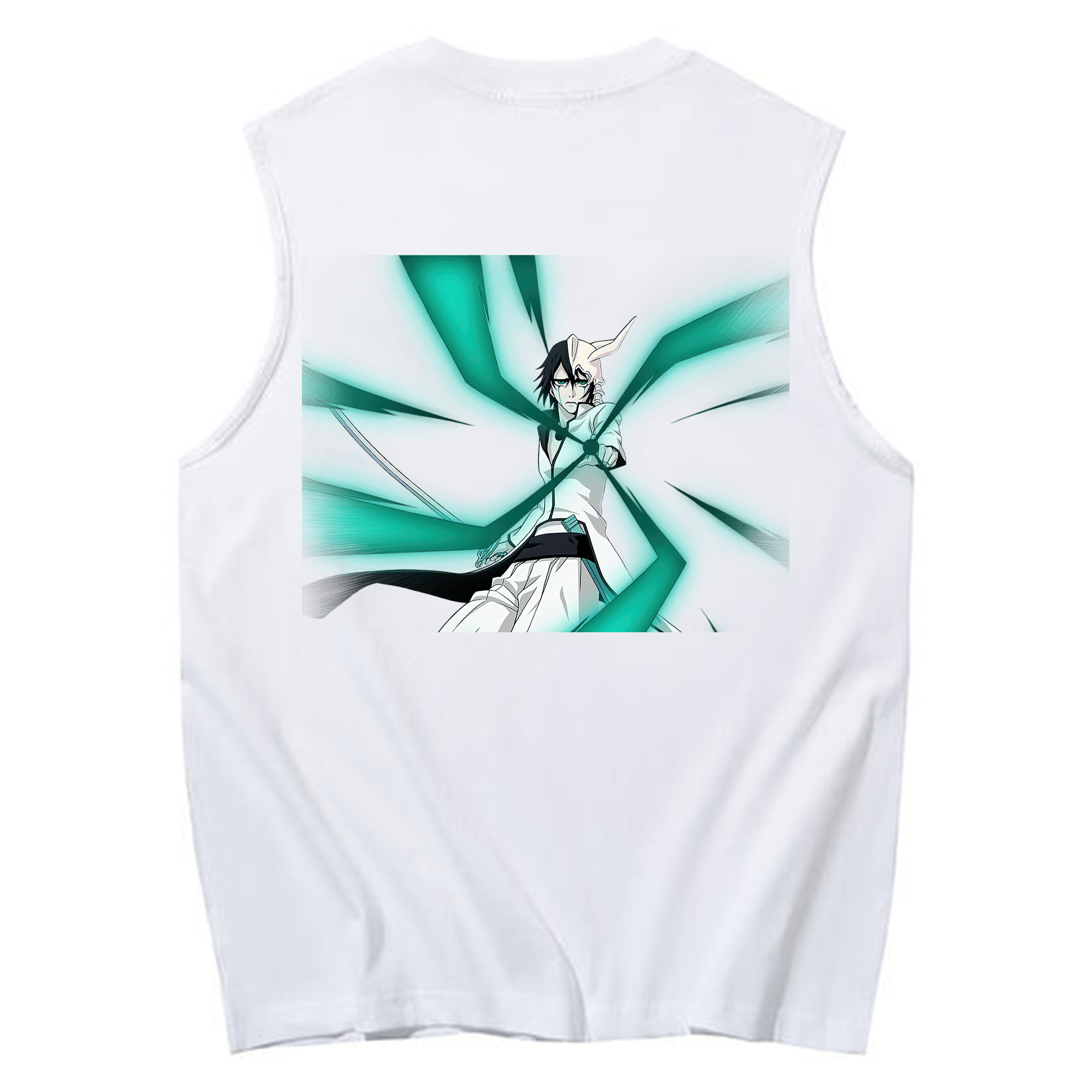 （画像用） ブリーチ ウルキオラ·シファー BLEACH Ulquiorra cifer コットン100％タンクトップ（背面プリント）