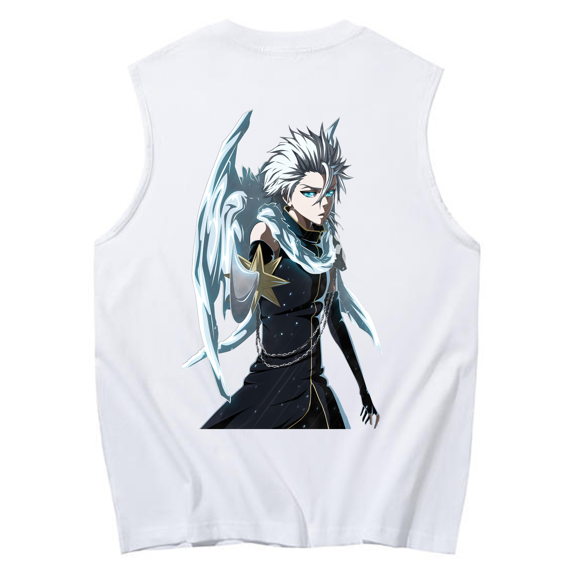 （画像用） ブリーチ 日番谷冬獅郎（ひつがや とうしろう） BLEACH Hitsugaya Toushirou コットン100％タンクトップ（背面プリント）