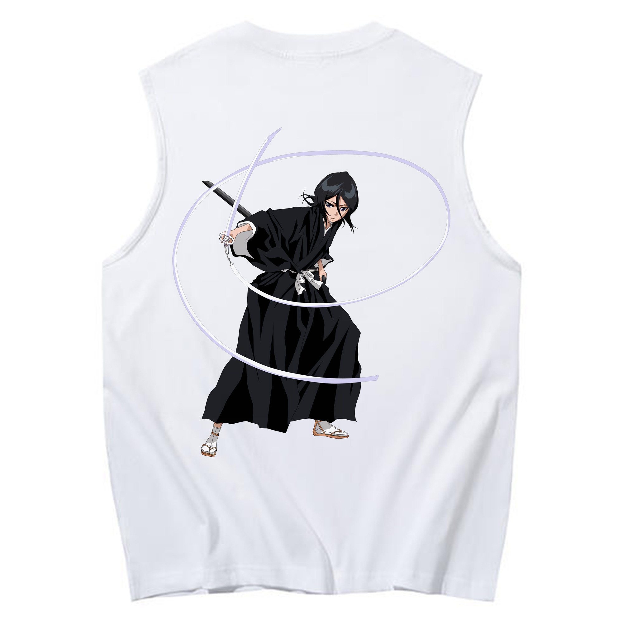 （画像用） ブリーチ 朽木ルキア BLEACH Kuchiki Rukia コットン100％タンクトップ（背面プリント）
