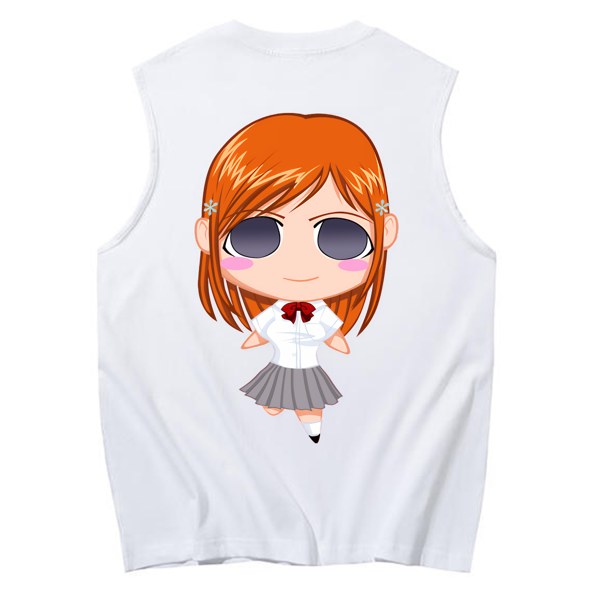 （画像用） ブリーチ 井上織姫（いのうえおりひめ） BLEACH Inoue Orihime コットン100％タンクトップ（背面プリント）