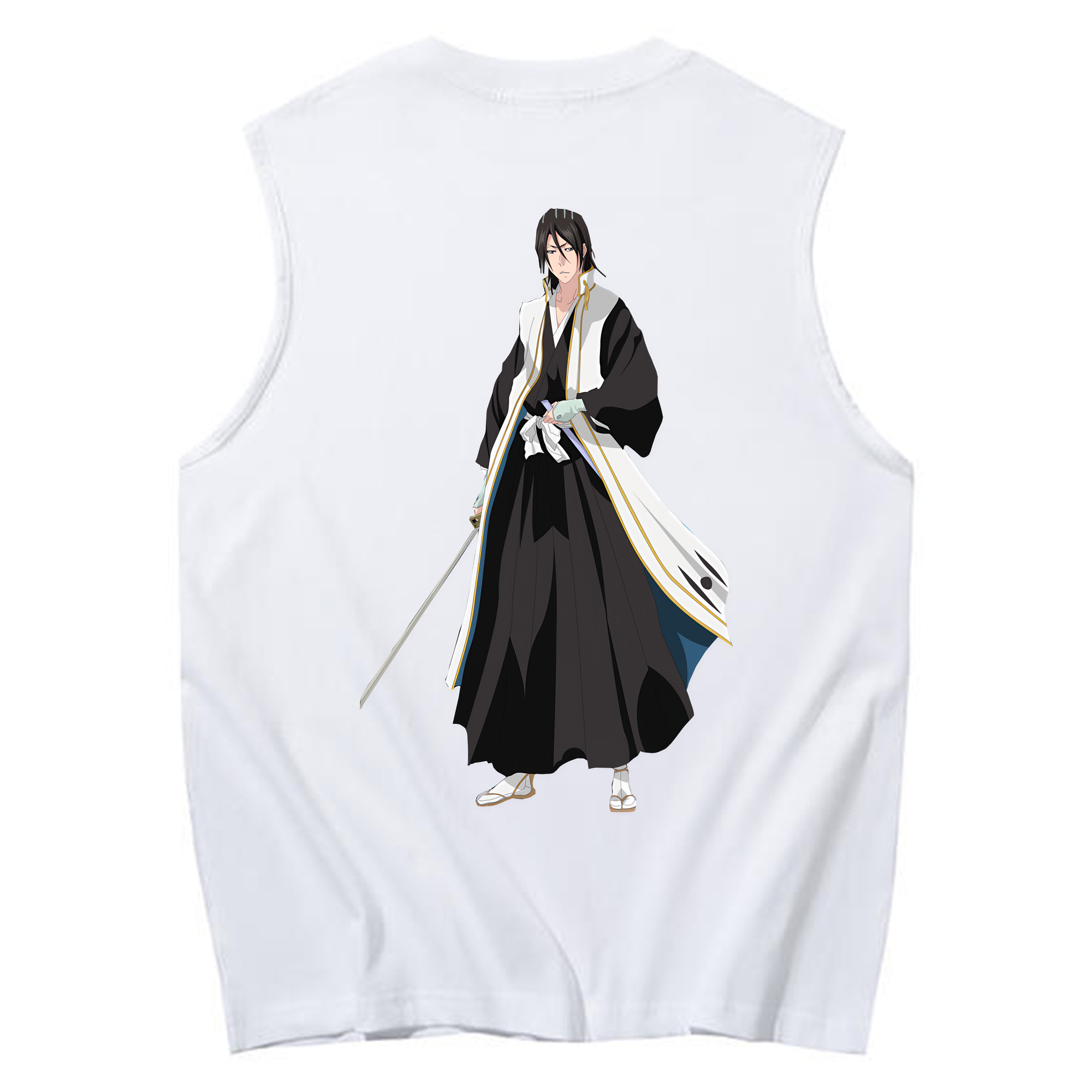 （画像用） ブリーチ くちき びゃくや BLEACH Kuchiki Byakuya コットン100％タンクトップ（背面プリント）