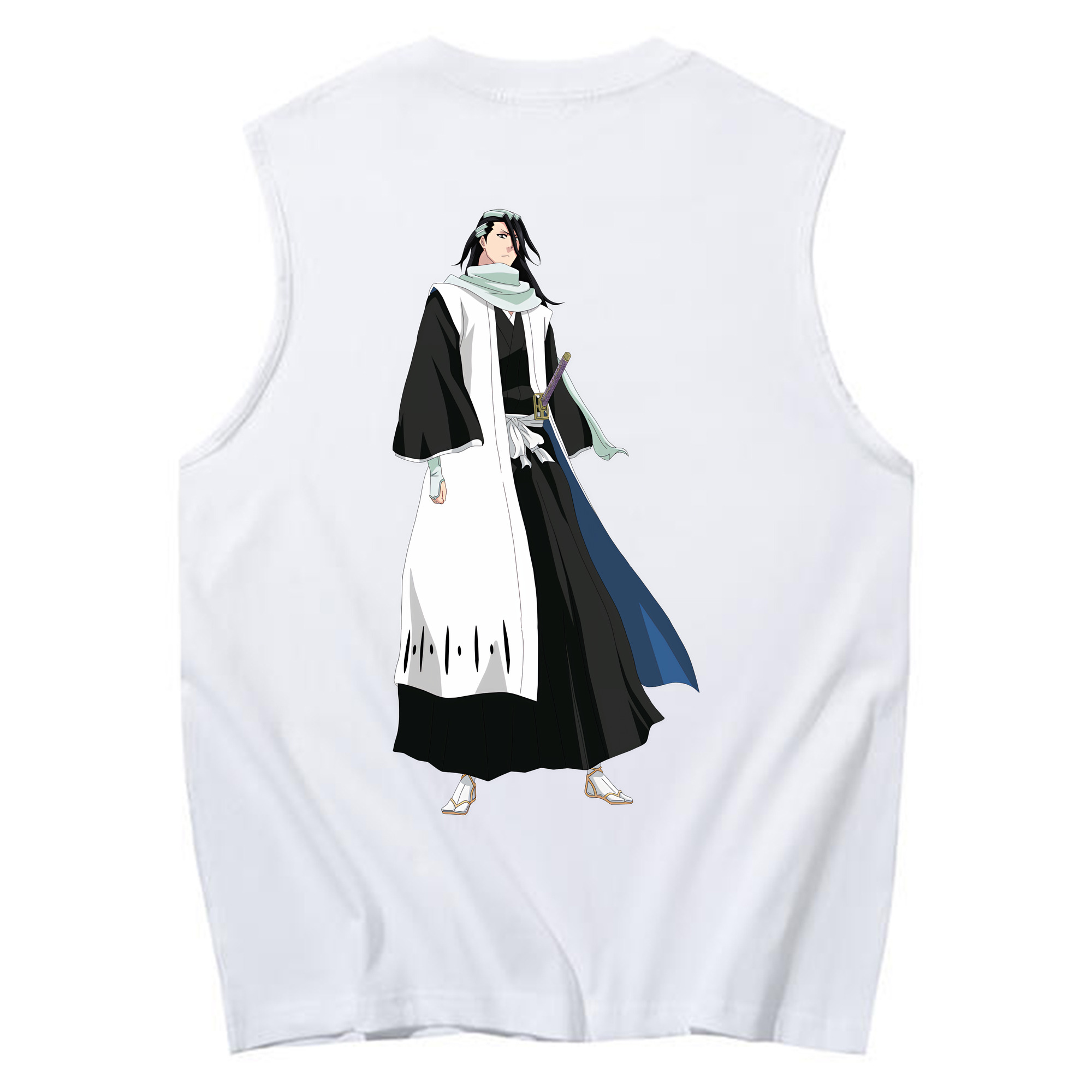 （画像用） ブリーチ くちき びゃくや BLEACH Kuchiki Byakuya コットン100％タンクトップ（背面プリント）