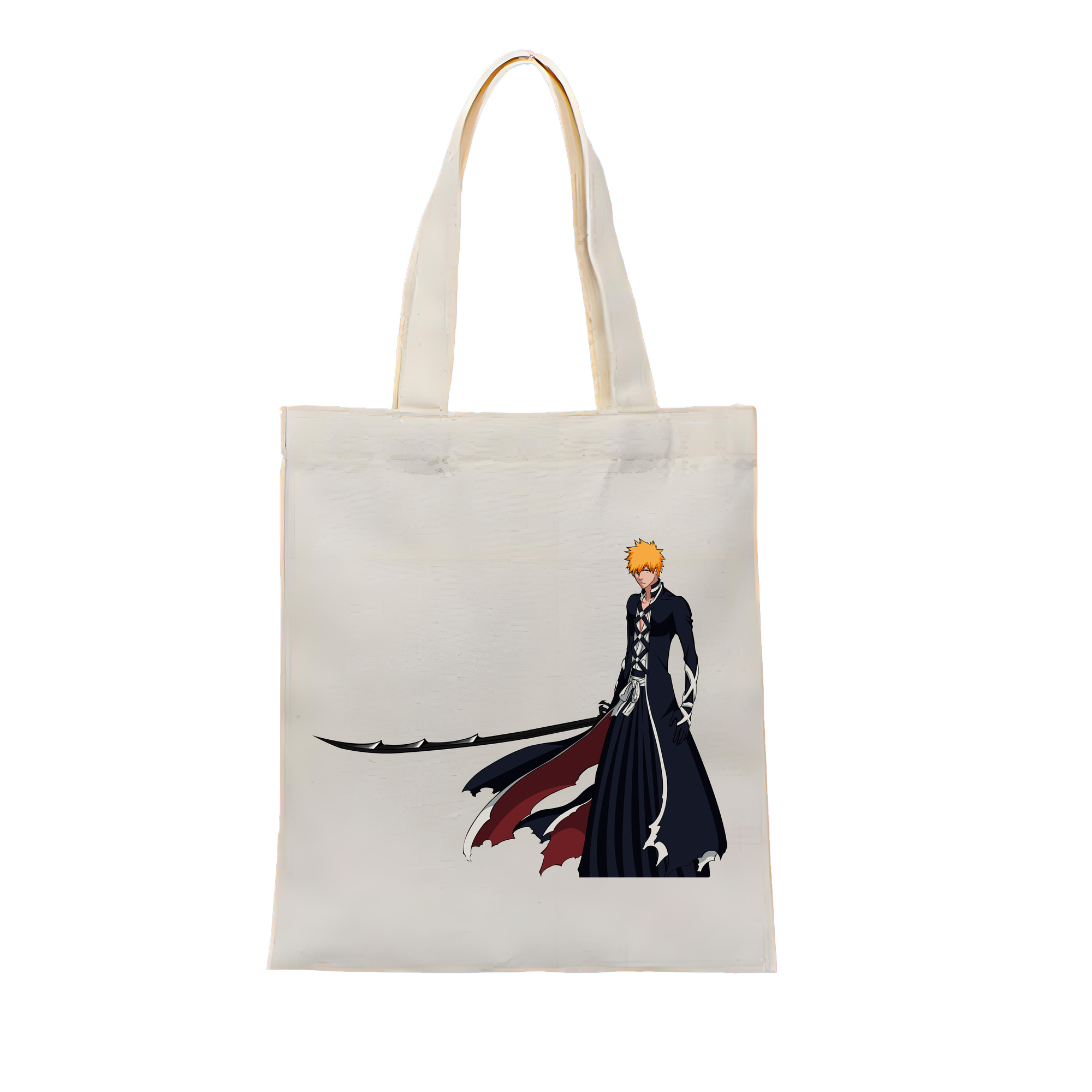 （画像用） ブリーチ 黒崎一護（くろさき いちご）BLEACH Kurosaki Ichigo 縦型キャンバス生地手提げバッグ　トートバッグ