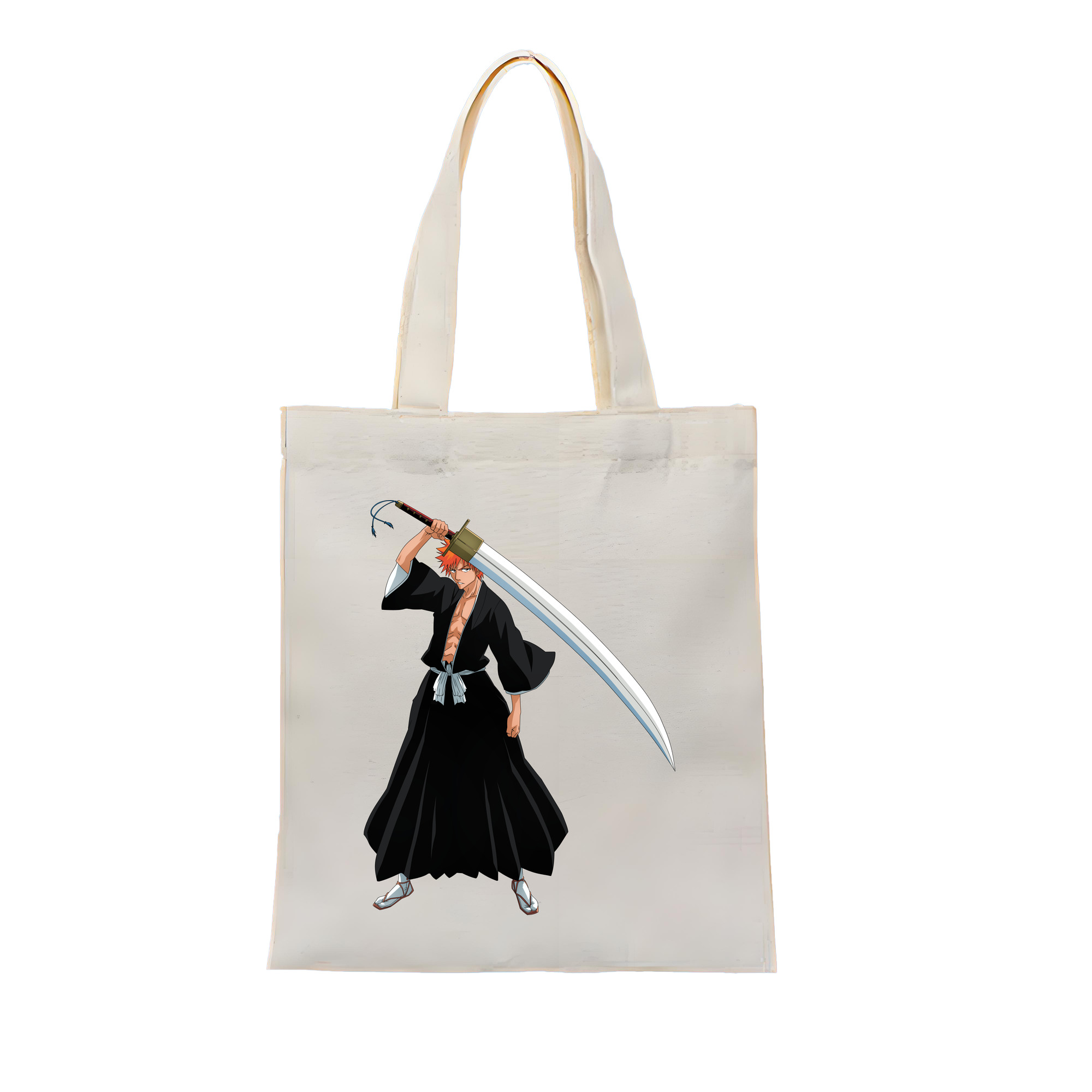 （画像用） ブリーチ 黒崎一護（くろさき いちご）BLEACH Kurosaki Ichigo 縦型キャンバス生地手提げバッグ　トートバッグ