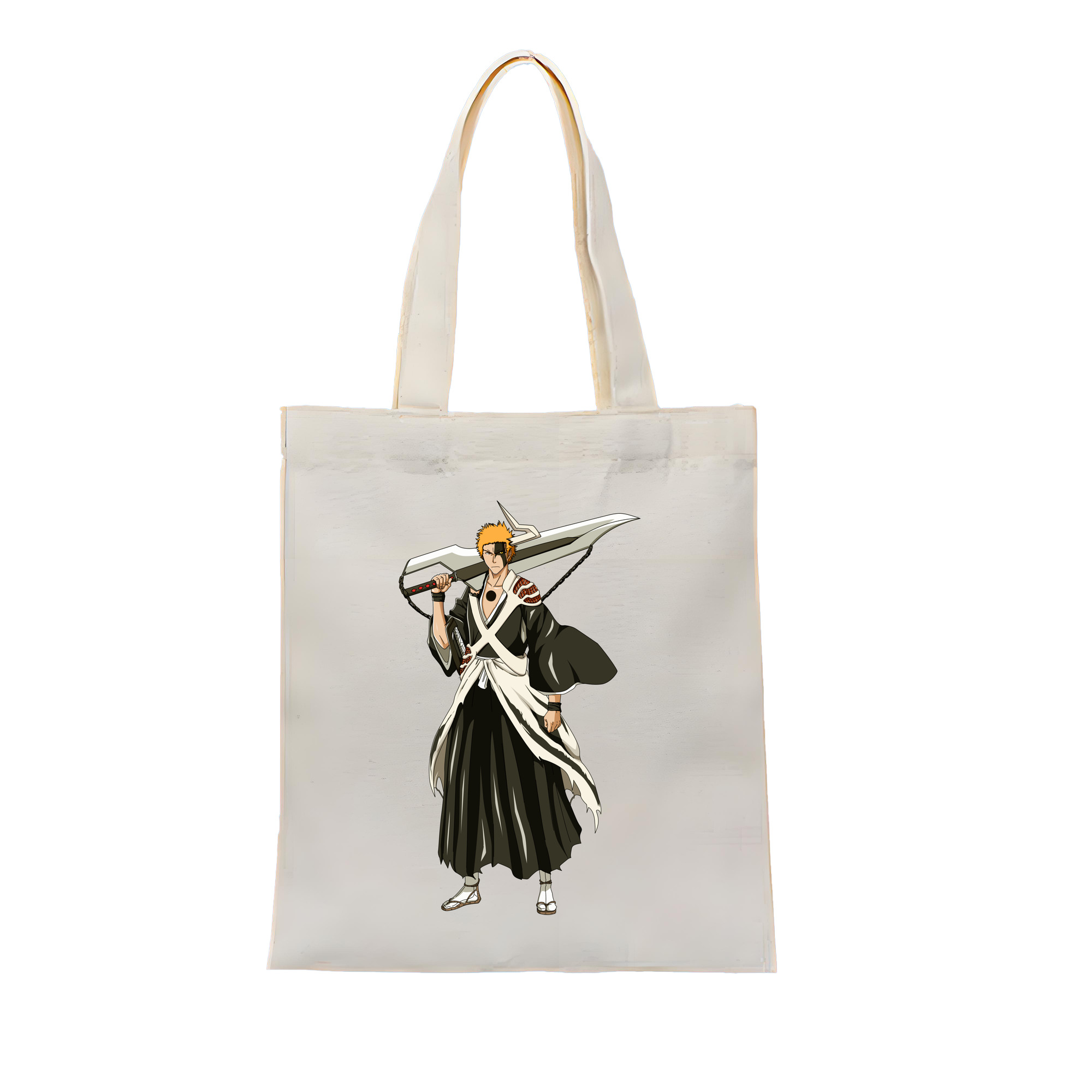 （画像用） ブリーチ 黒崎一護（くろさき いちご）BLEACH Kurosaki Ichigo 縦型キャンバス生地手提げバッグ　トートバッグ