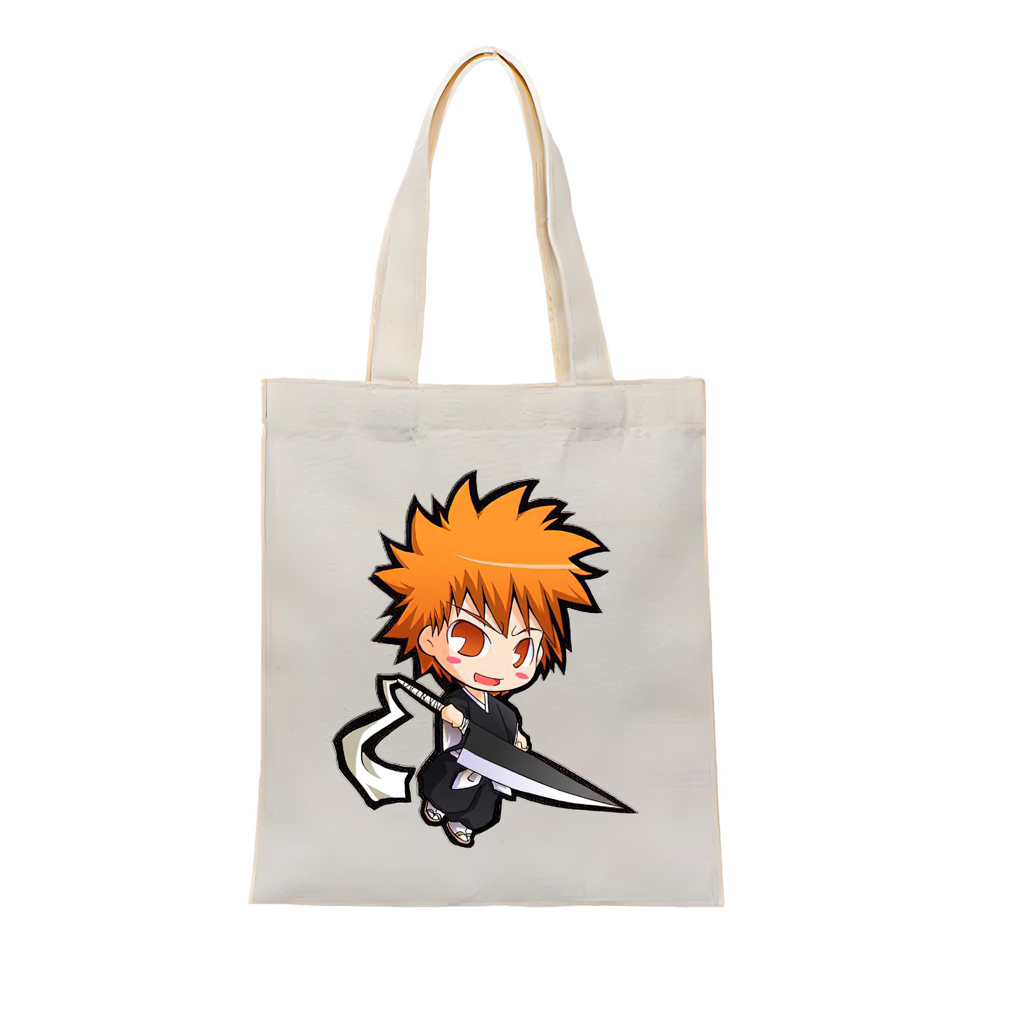 （画像用） ブリーチ 黒崎一護（くろさき いちご）BLEACH Kurosaki Ichigo 縦型キャンバス生地手提げバッグ　トートバッグ