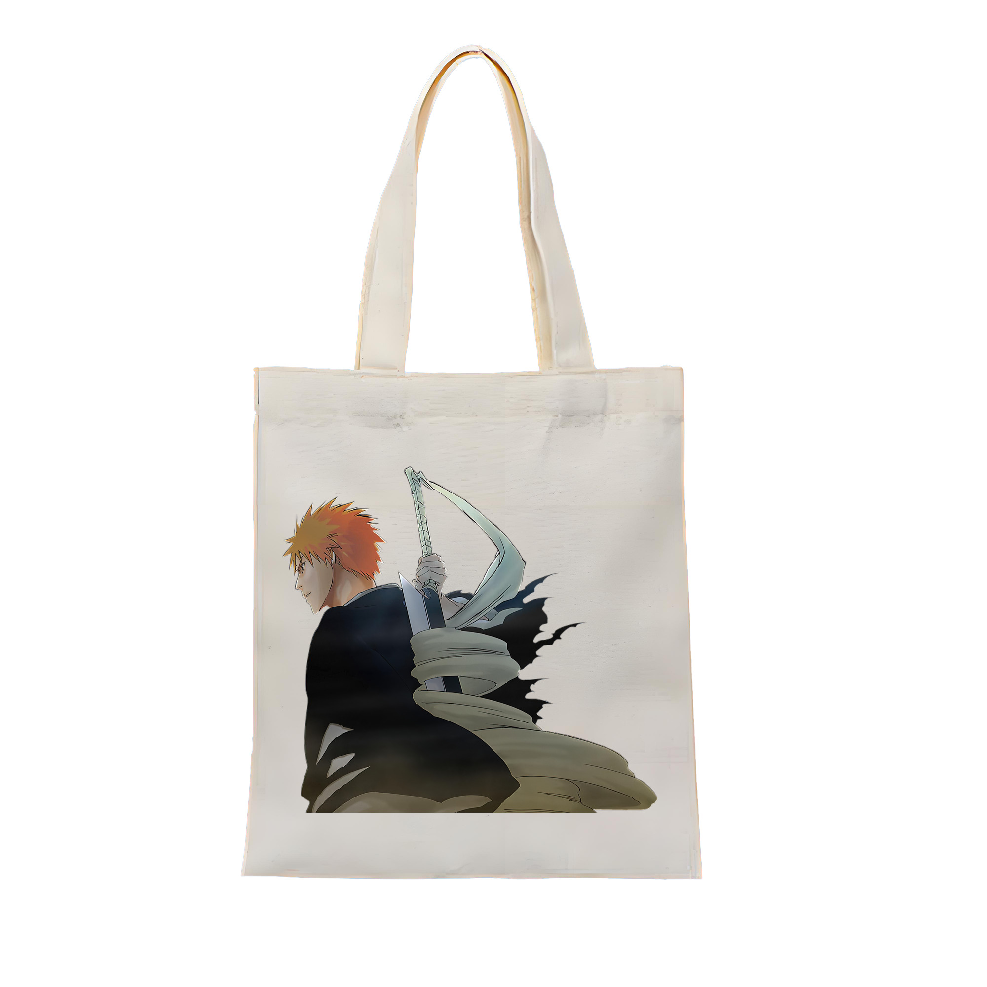 （画像用） ブリーチ 黒崎一護（くろさき いちご）BLEACH Kurosaki Ichigo 縦型キャンバス生地手提げバッグ　トートバッグ