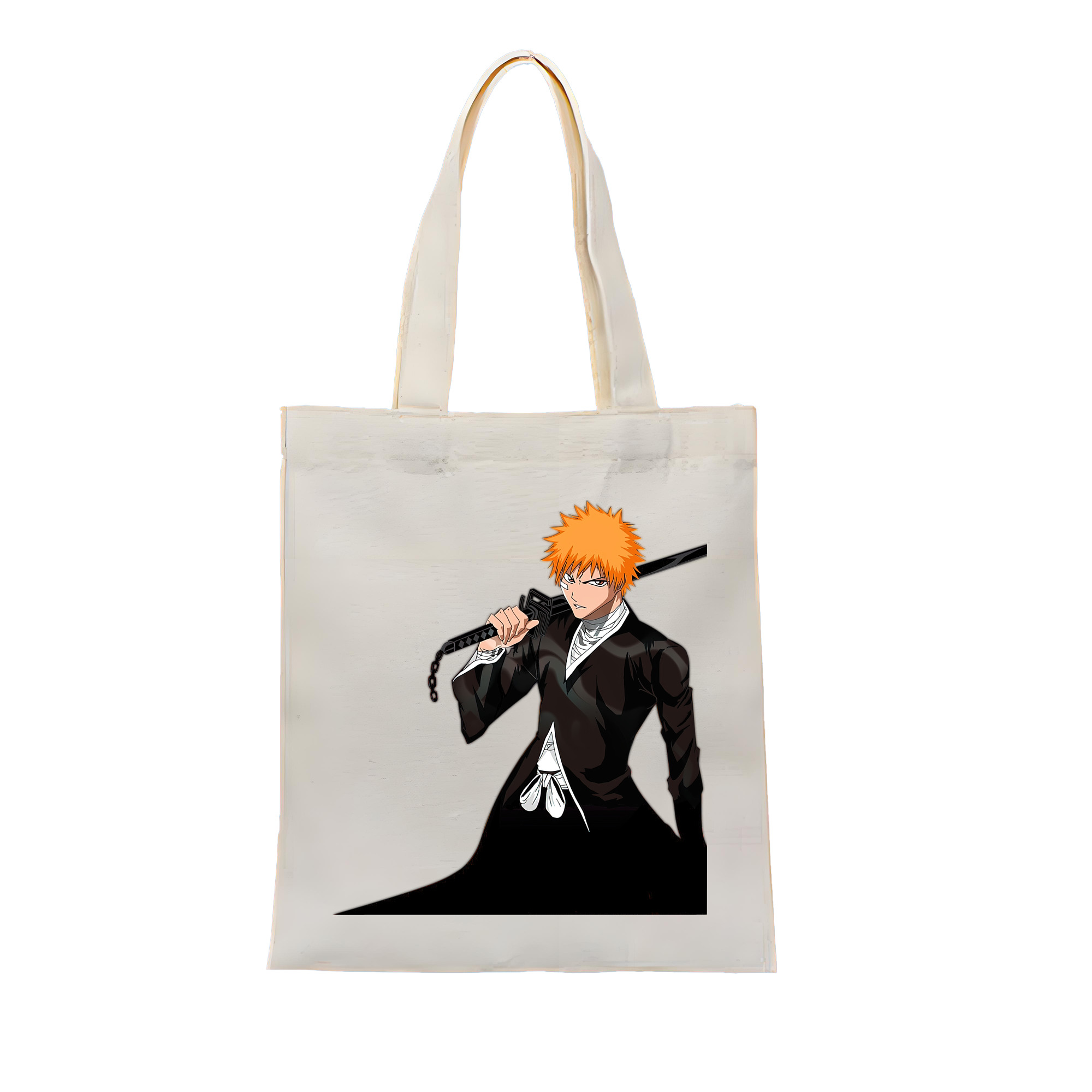 （画像用） ブリーチ 黒崎一護（くろさき いちご）BLEACH Kurosaki Ichigo 縦型キャンバス生地手提げバッグ　トートバッグ