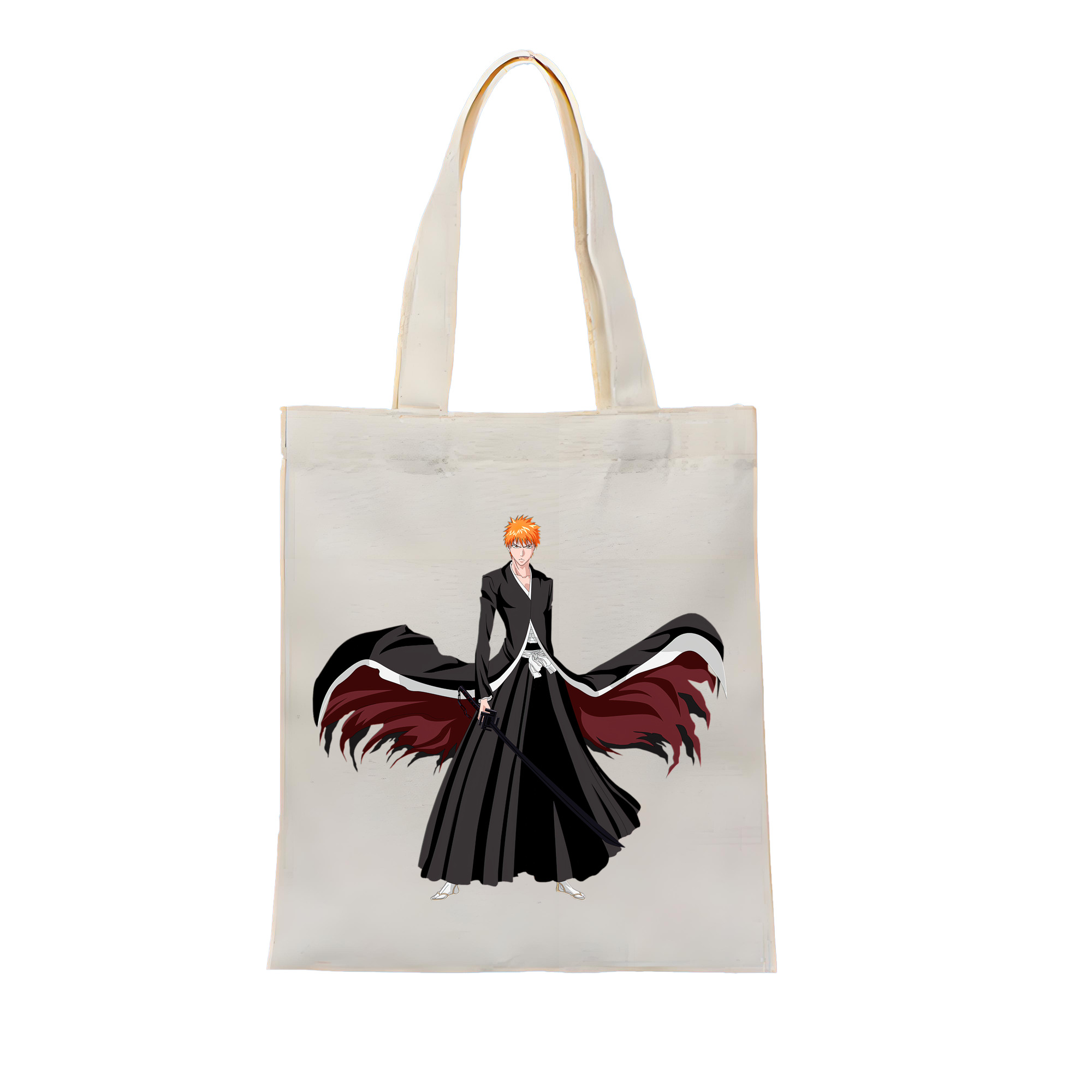 （画像用） ブリーチ 黒崎一護（くろさき いちご）BLEACH Kurosaki Ichigo 縦型キャンバス生地手提げバッグ　トートバッグ
