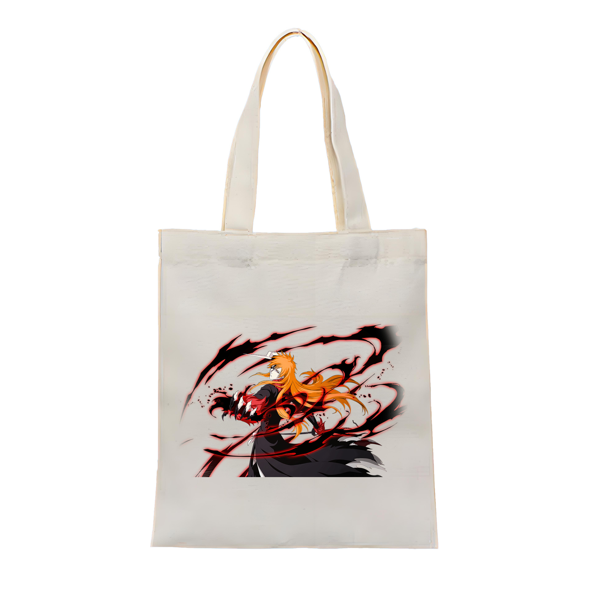 （画像用） ブリーチ 黒崎一護（くろさき いちご）BLEACH Kurosaki Ichigo 縦型キャンバス生地手提げバッグ　トートバッグ