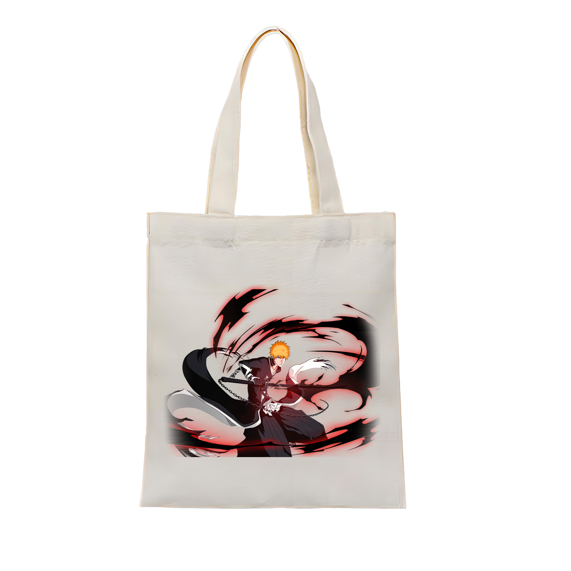（画像用） ブリーチ 黒崎一護（くろさき いちご）BLEACH Kurosaki Ichigo 縦型キャンバス生地手提げバッグ　トートバッグ