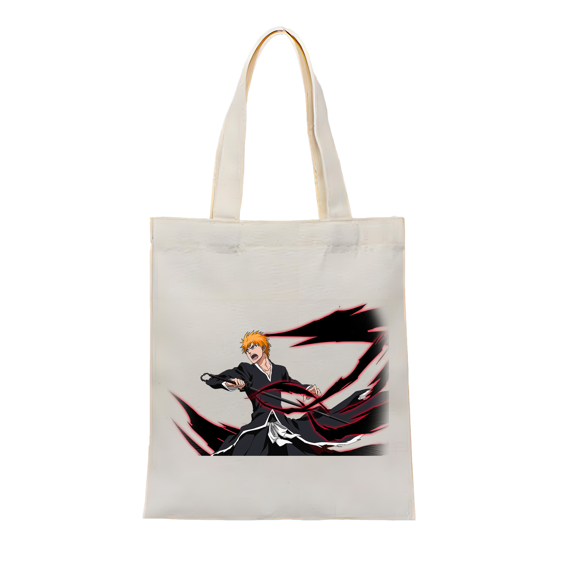 （画像用） ブリーチ 黒崎一護（くろさき いちご）BLEACH Kurosaki Ichigo 縦型キャンバス生地手提げバッグ　トートバッグ